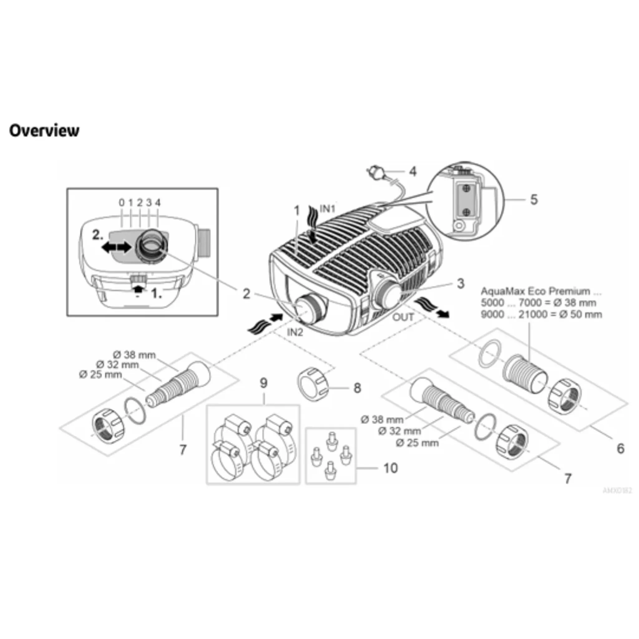 OASE AquaMax Eco Premium (5000-21000l/h)(10m wire)