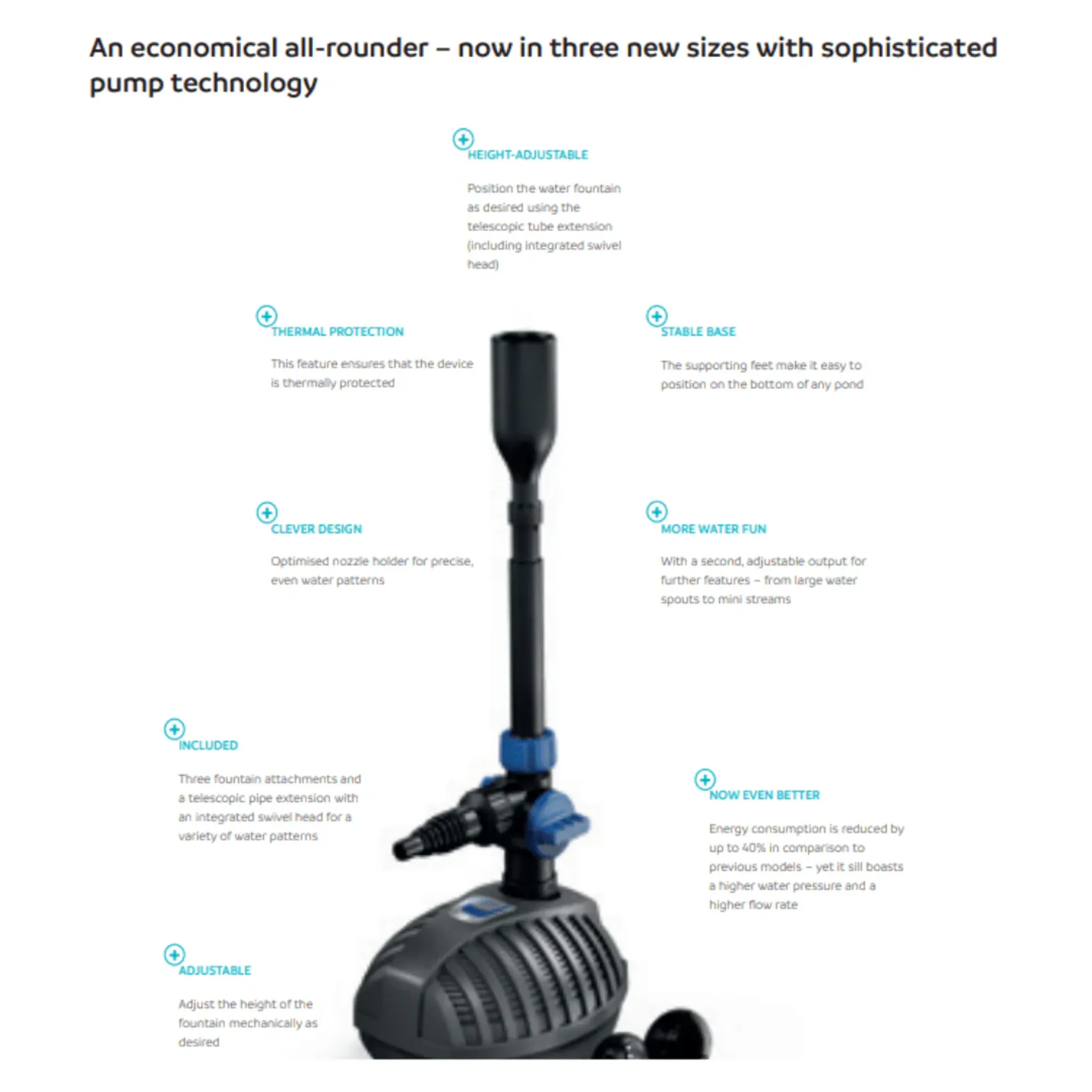 OASE Aquarius Fountain Set Classic (3000 -4500l/h) (10m wire)