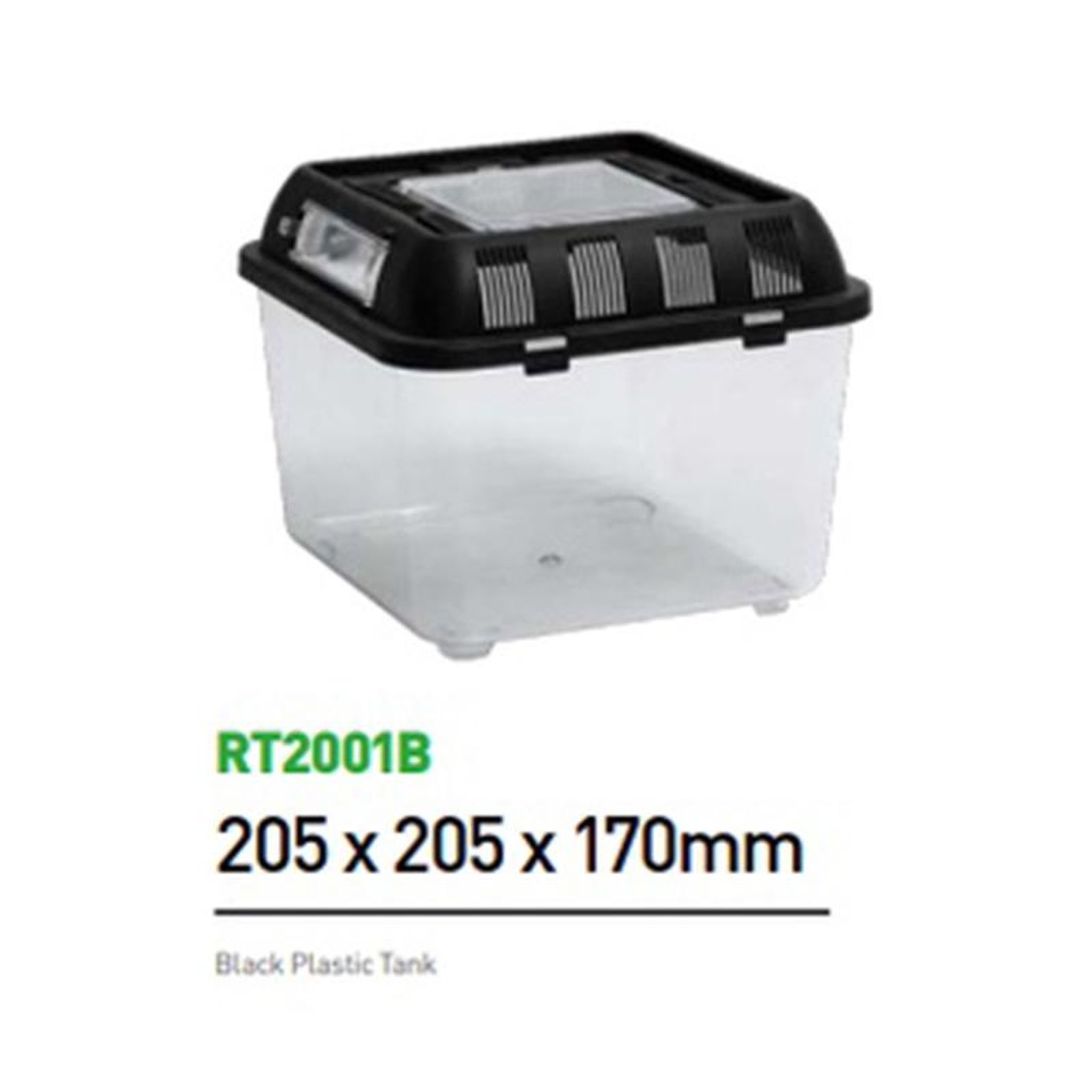 ReptiZoo Clear Plastic Tank (Small Square)