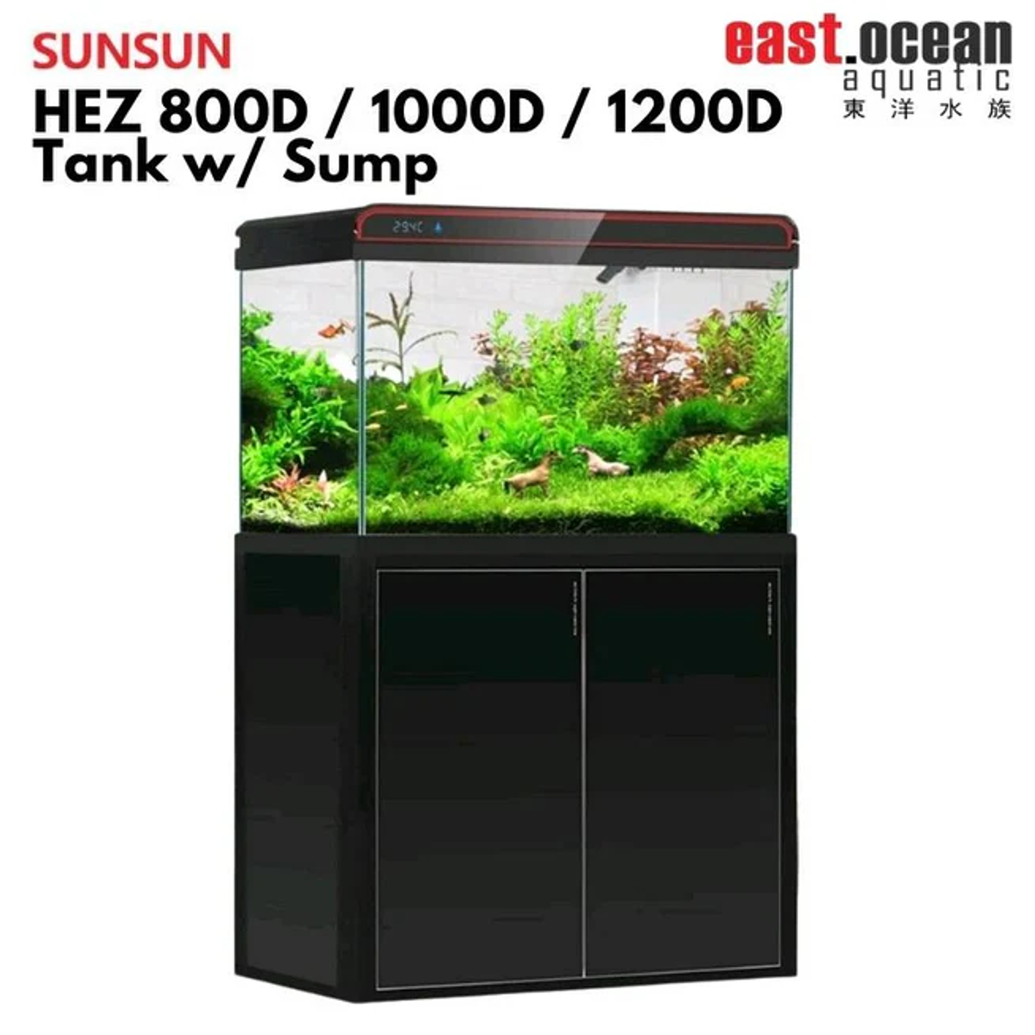 SUNSUN HEZ Aquarium with Cabinet & Sump (800D / 1000D / 1200D)