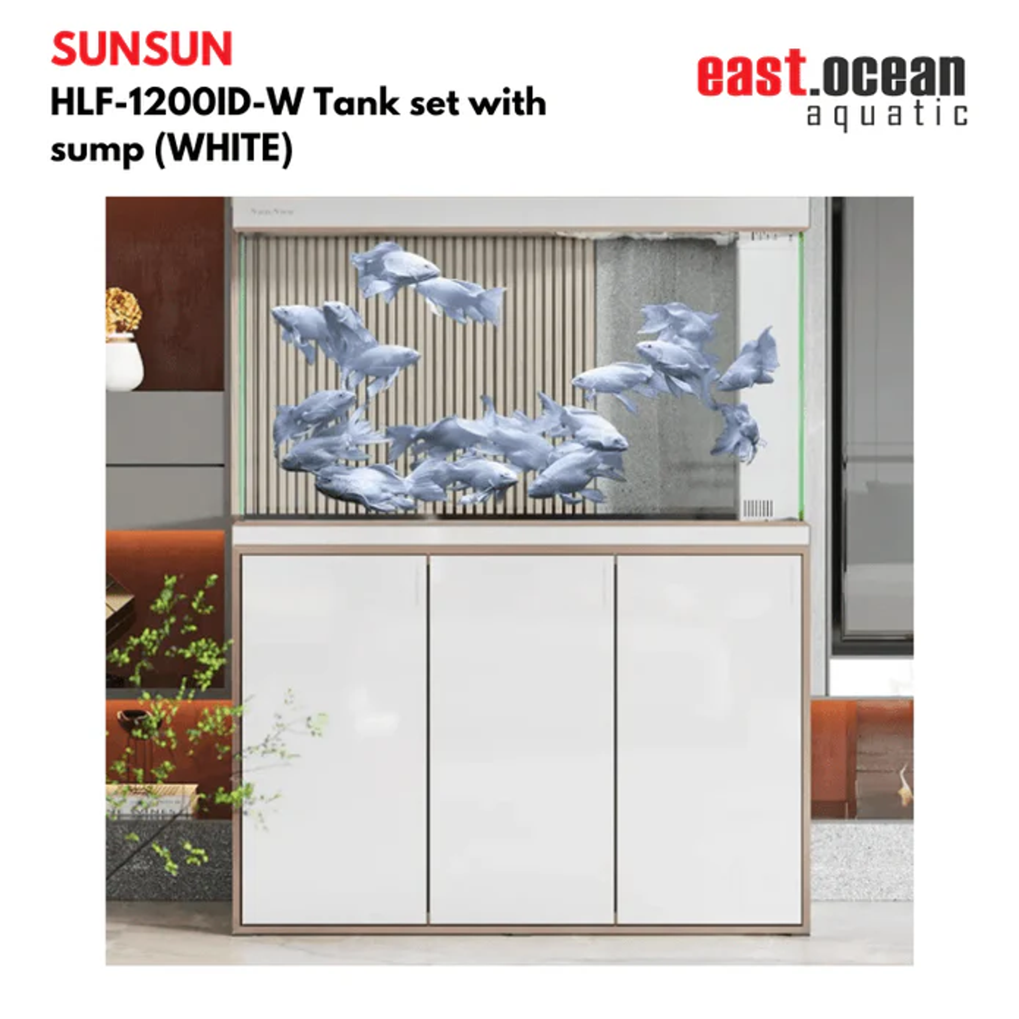 SUNSUN HLF-1200ID Tank set with sump (BLACK / WHITE)
