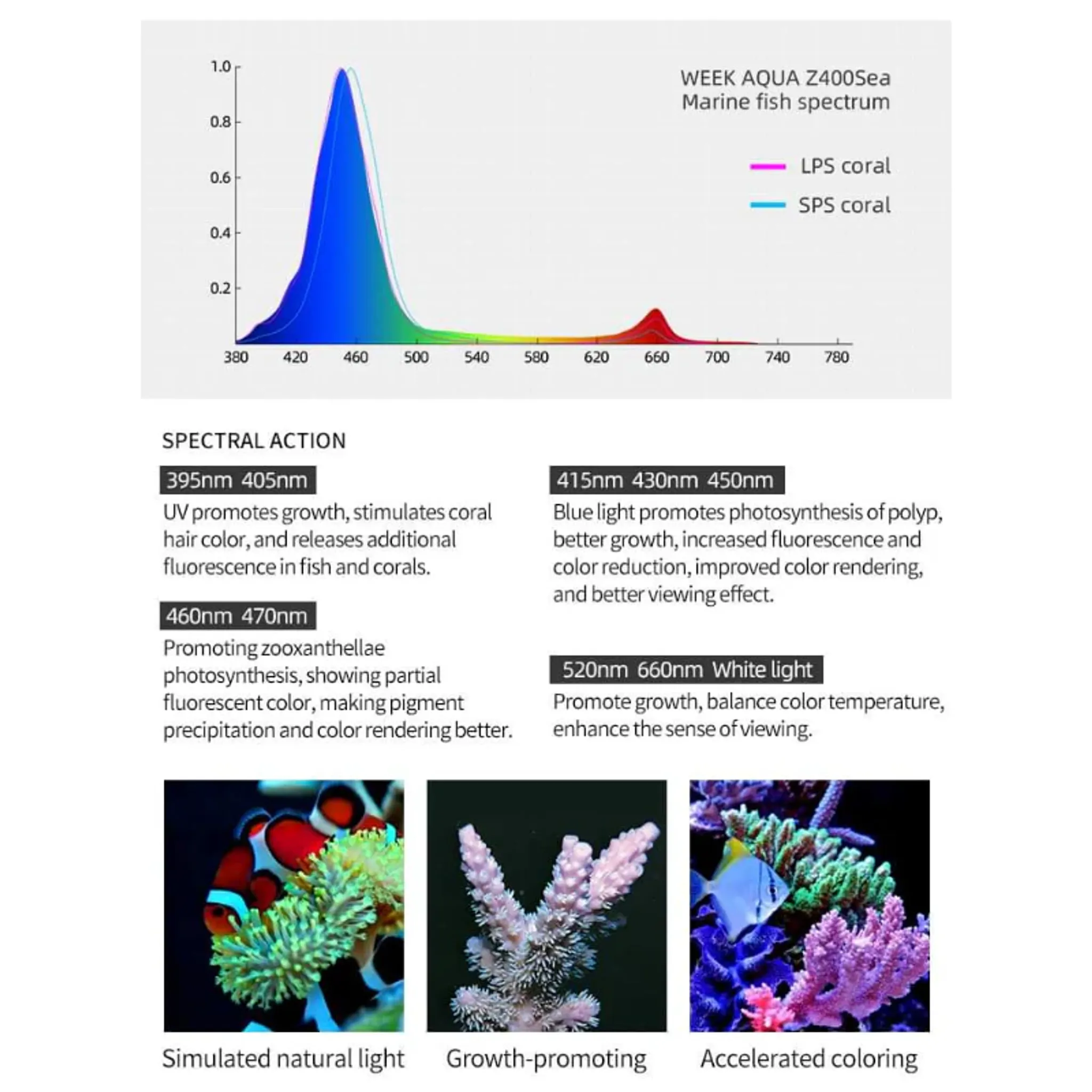 Week aqua Z400SEA Marine light (Reef LED aquarium lamp)