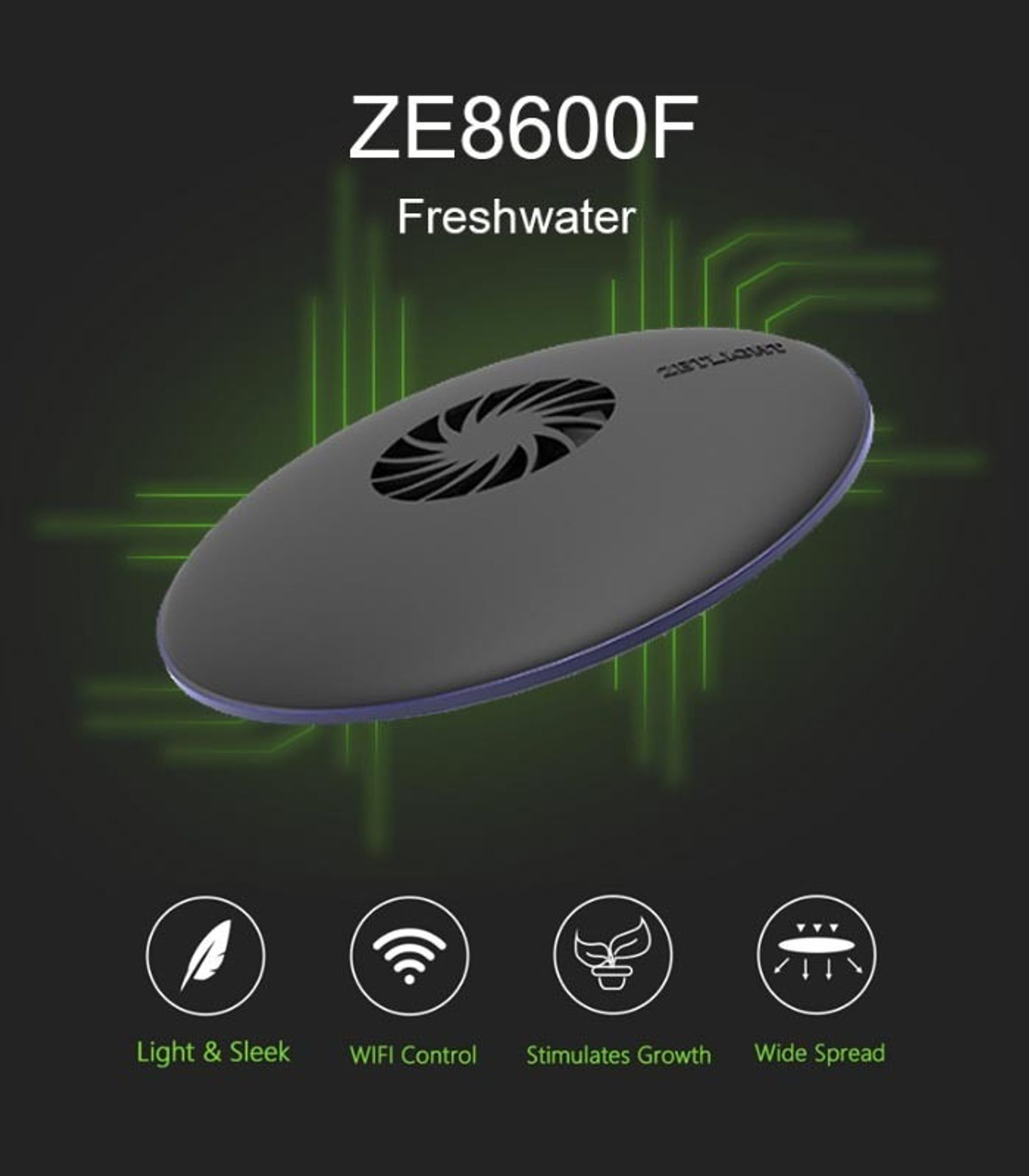 Zetlight UFO ZE-8600F (Black) 55W LED Light Planted