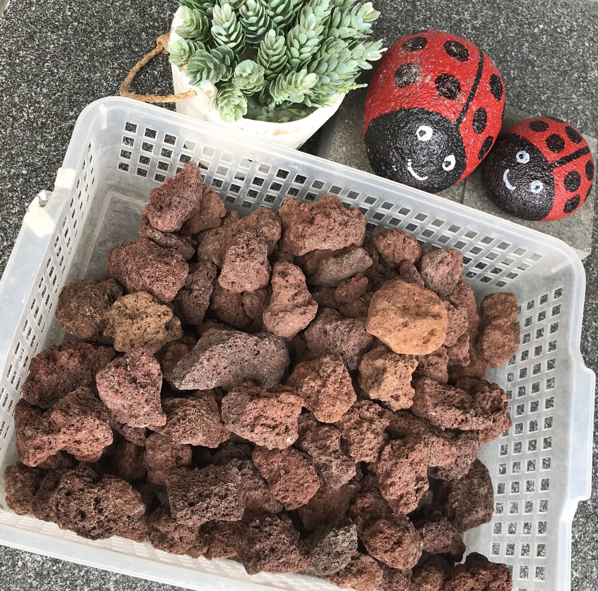 VOLCANIC RED LAVA ROCKS (20kg)