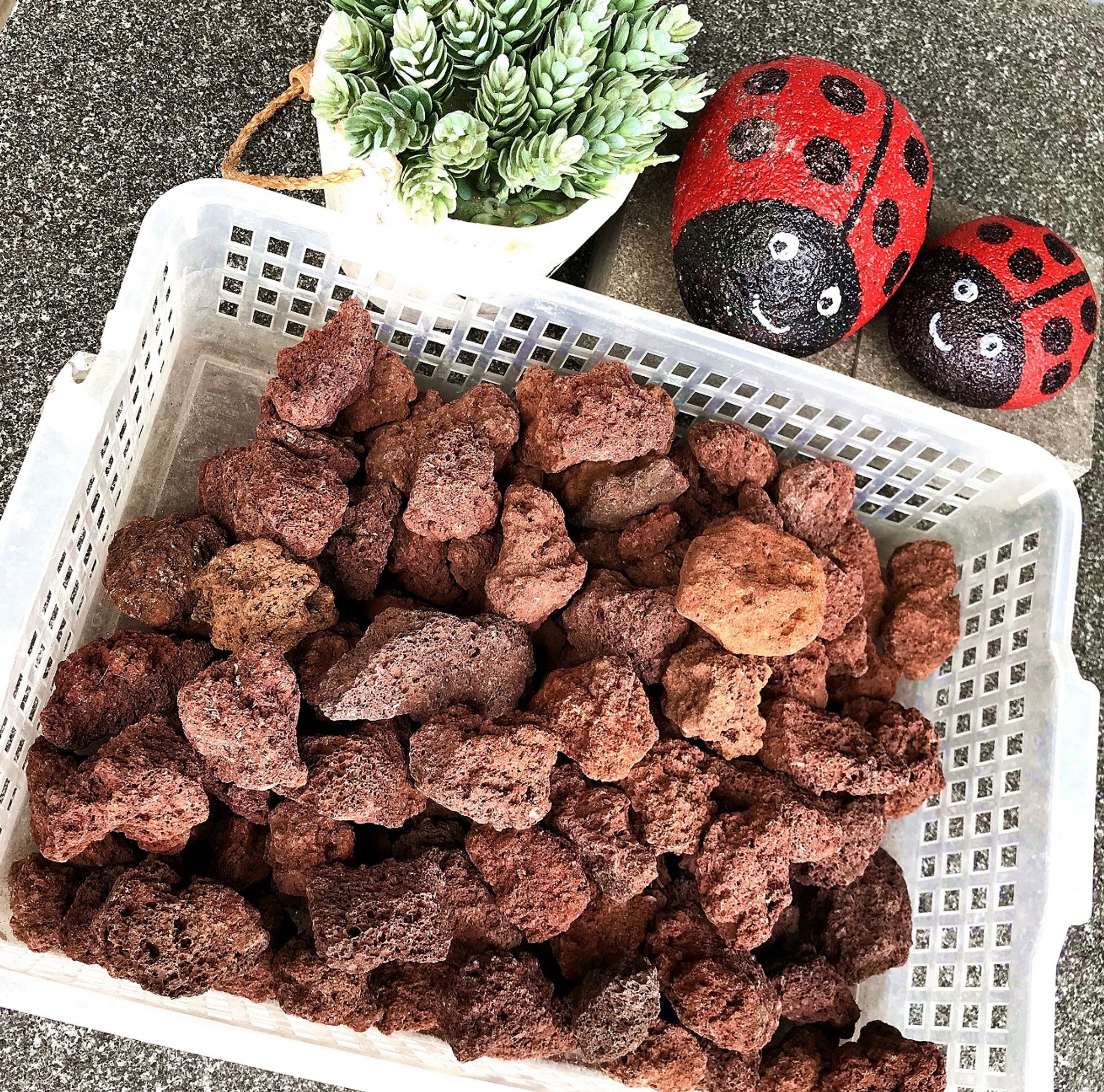 VOLCANIC RED LAVA ROCKS (20kg)