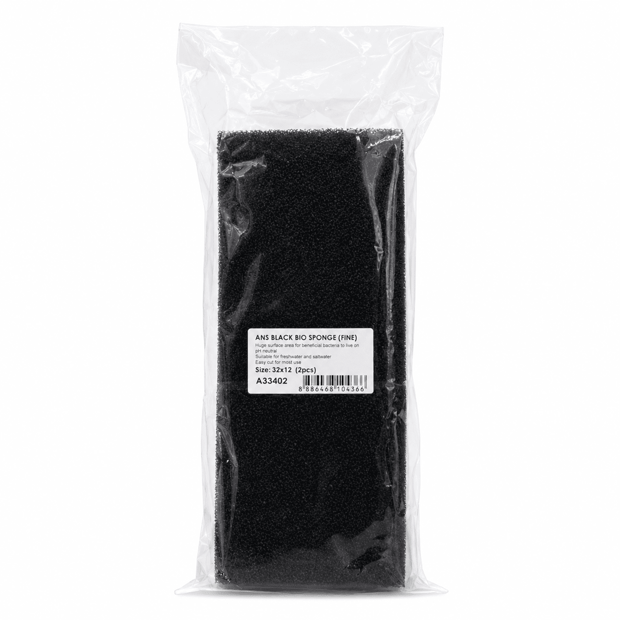ANS Black Bio Sponge Small Pack 32x12cm (2/pack)
