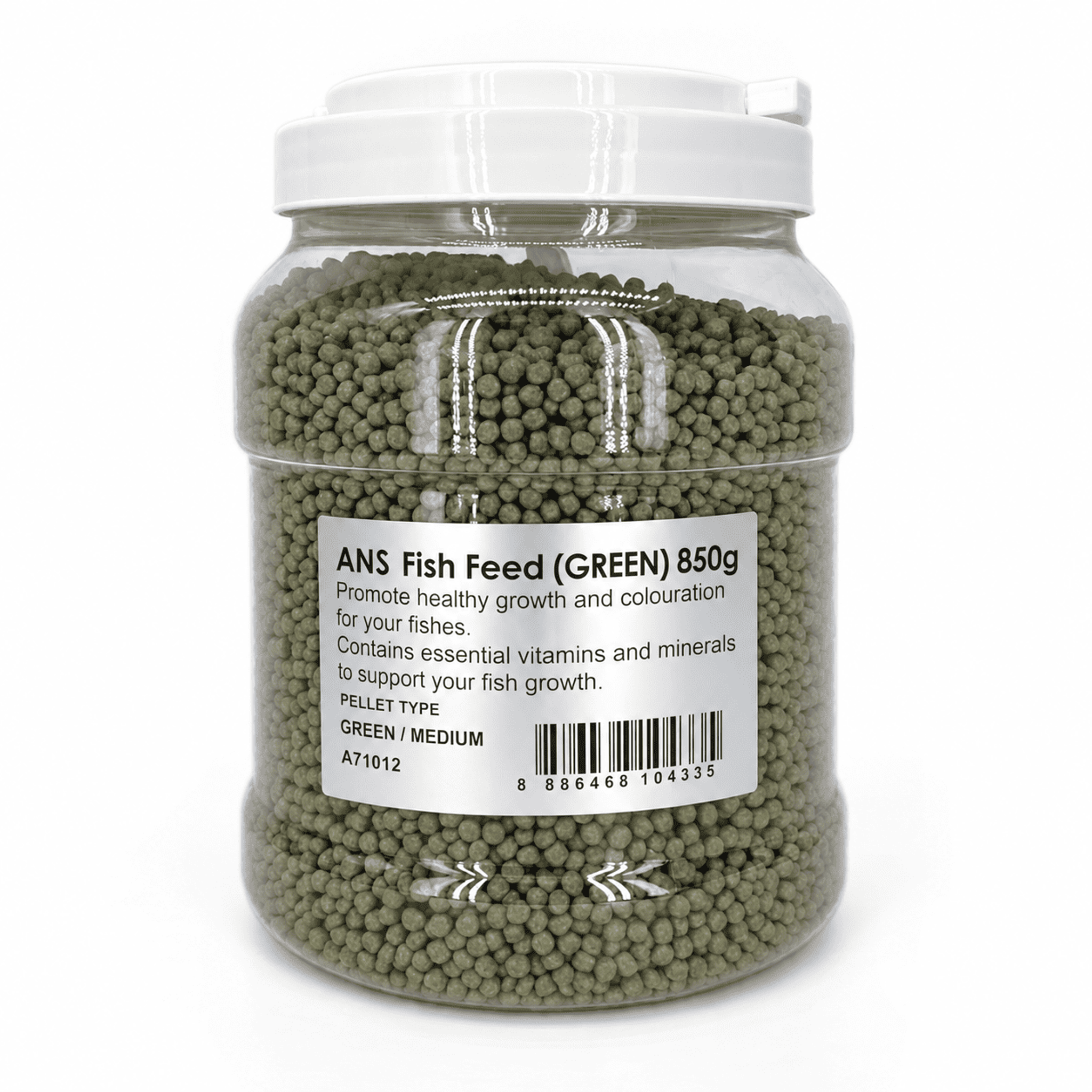 ANS Fish Feed (GREEN) Small/Medium 1000g