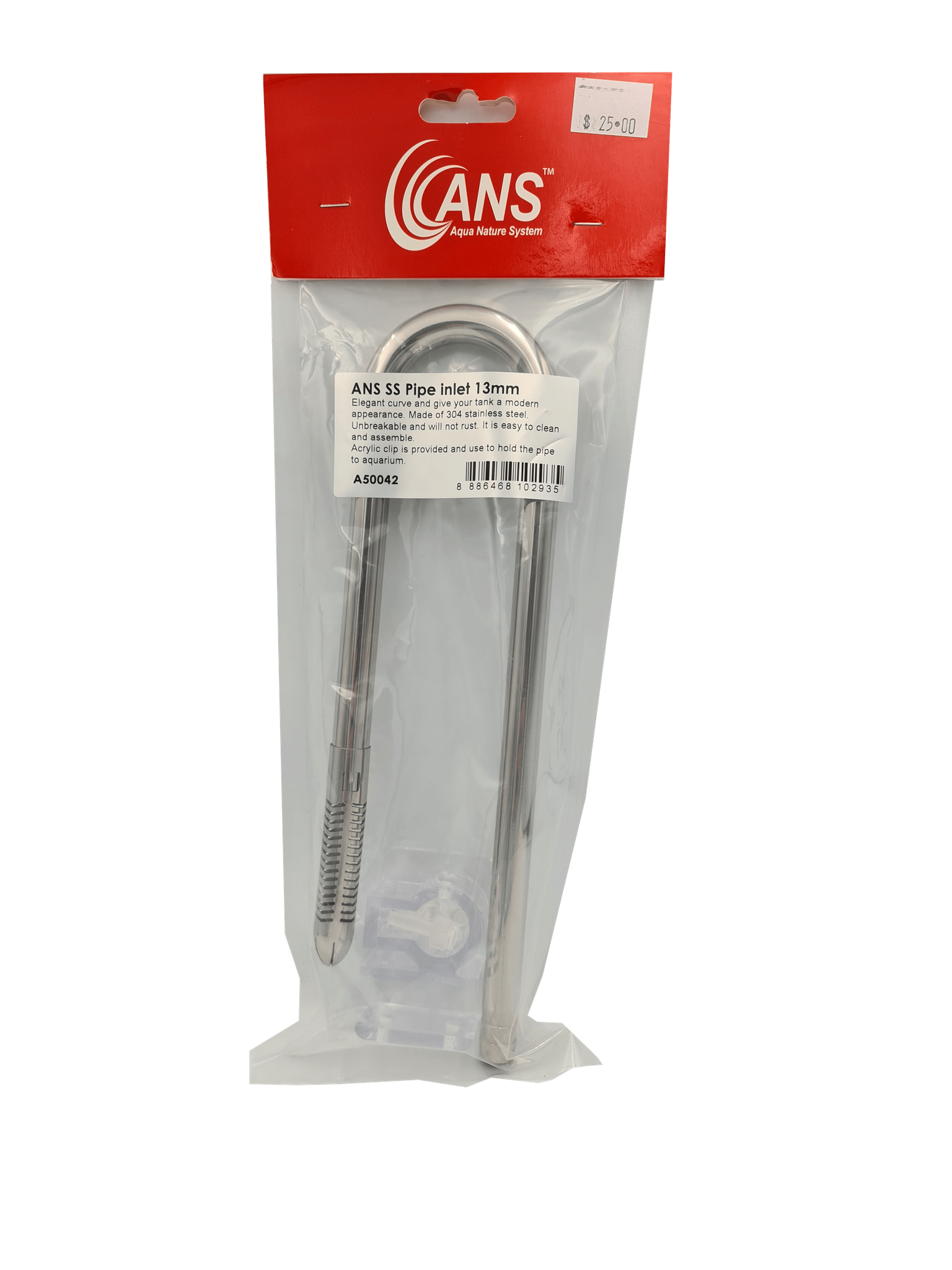 ANS SS Pipe inlet 13mm