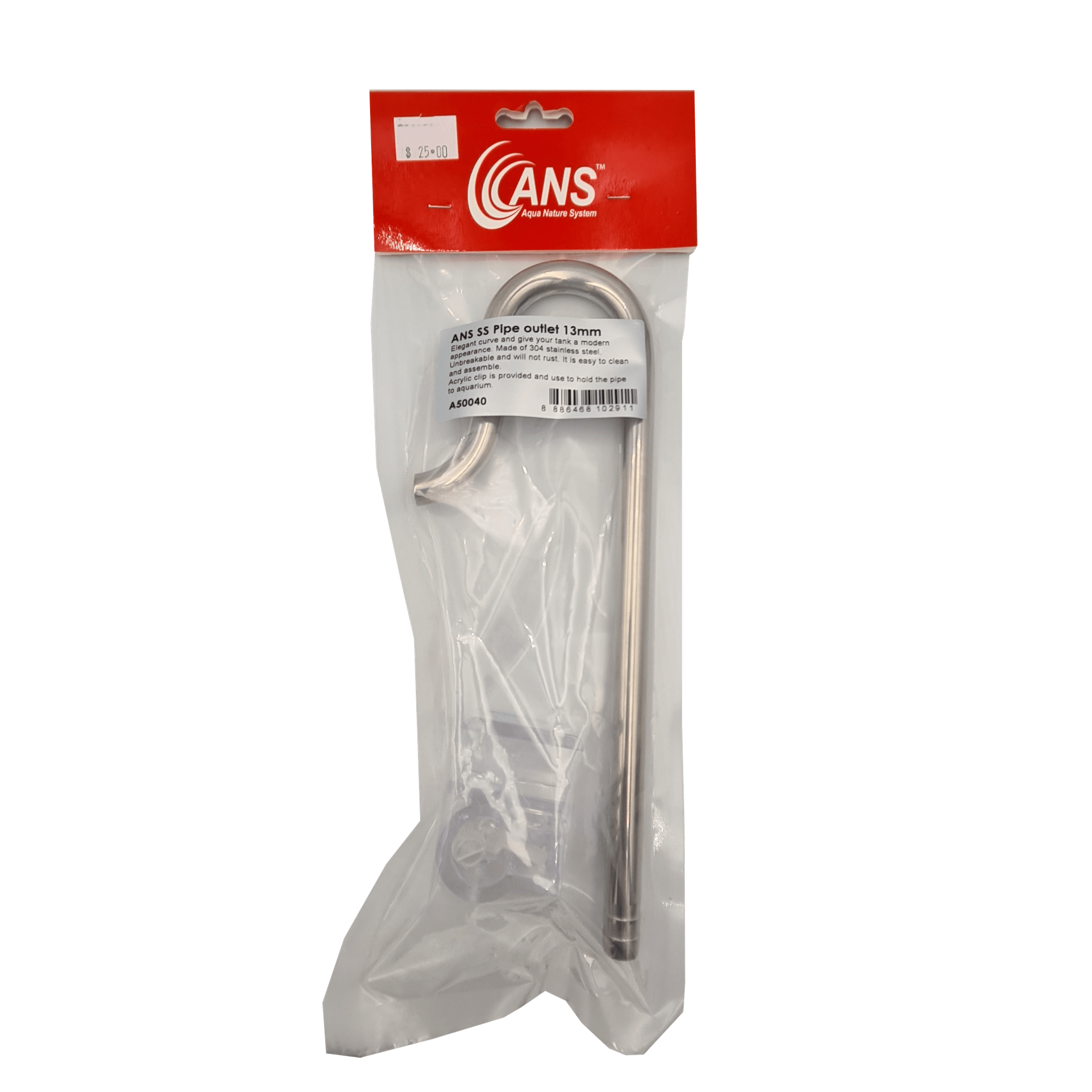 ANS SS Pipe outlet 13mm