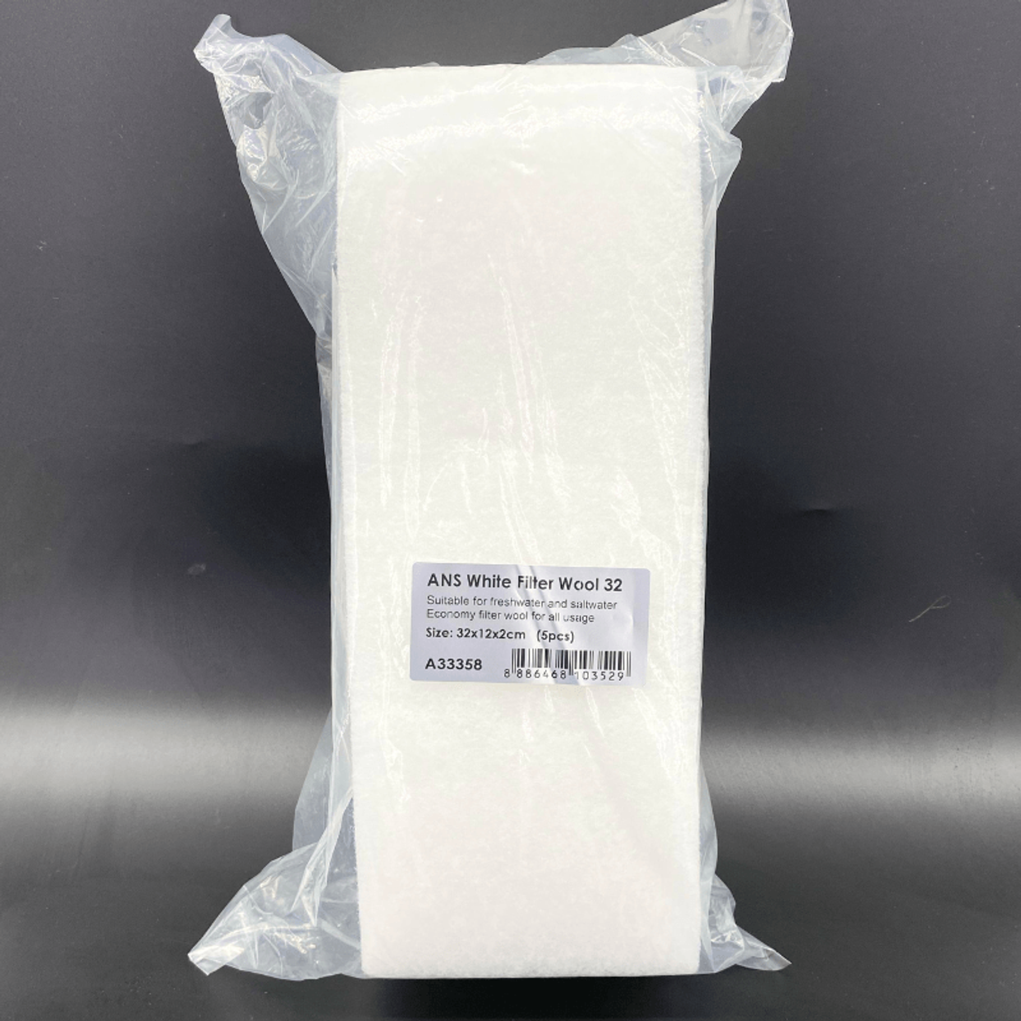 ANS White Filter Wool 32 (32x12x2cm /5pcs pack)