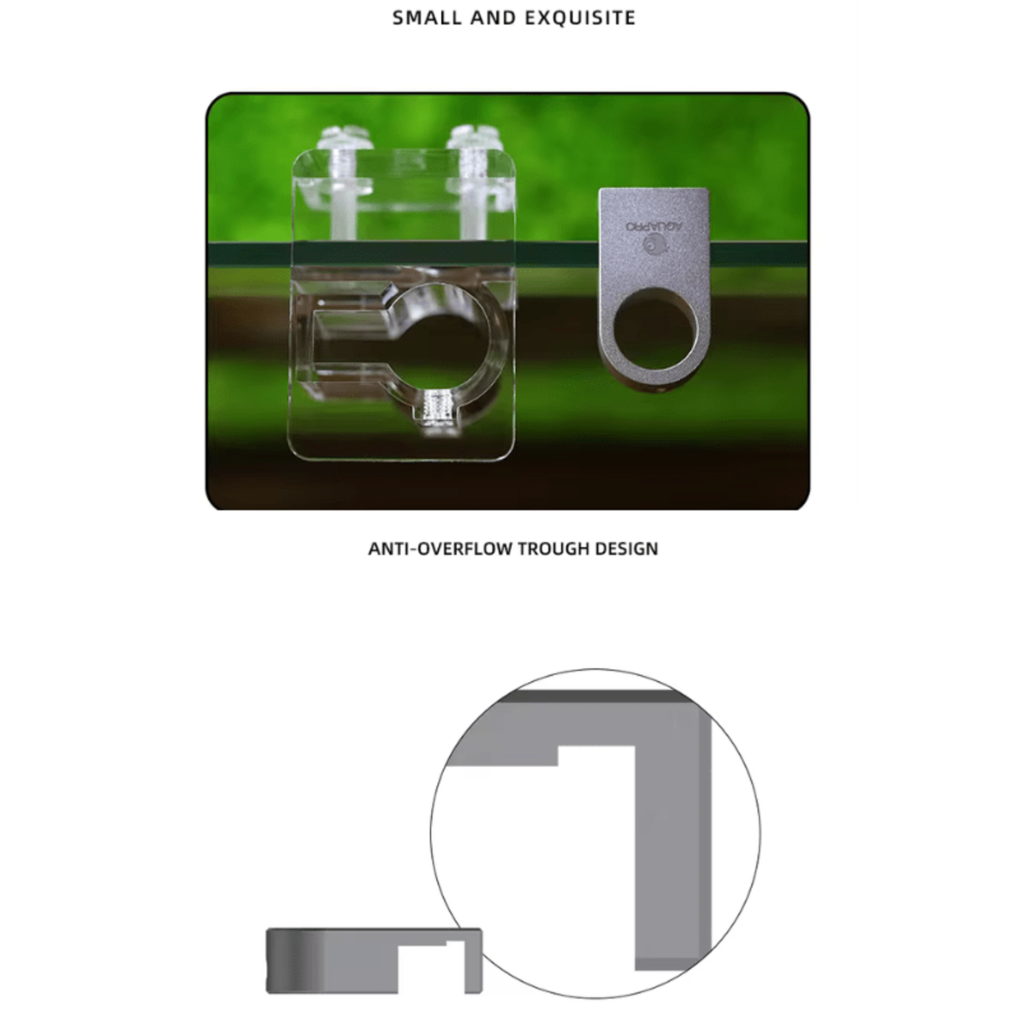 AQUAPRO Mini Aluminium pipe holder S/L (12mm/16mm)