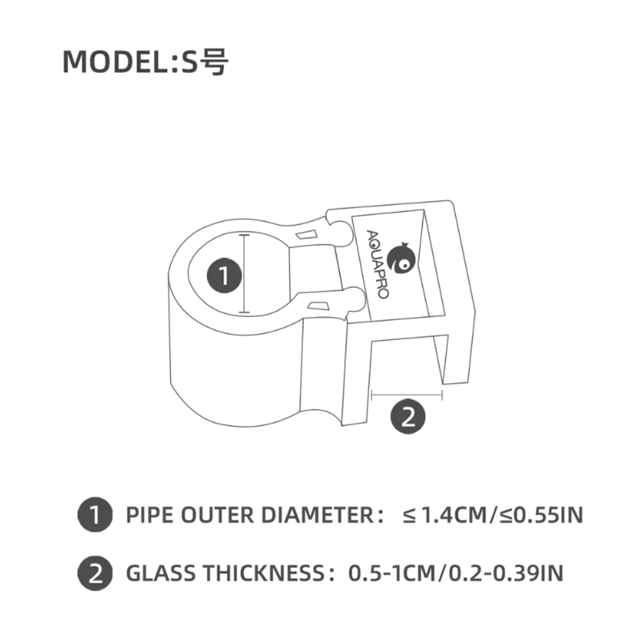 AQUAPRO Mini Separable pipe holder S (12mm/16mm)