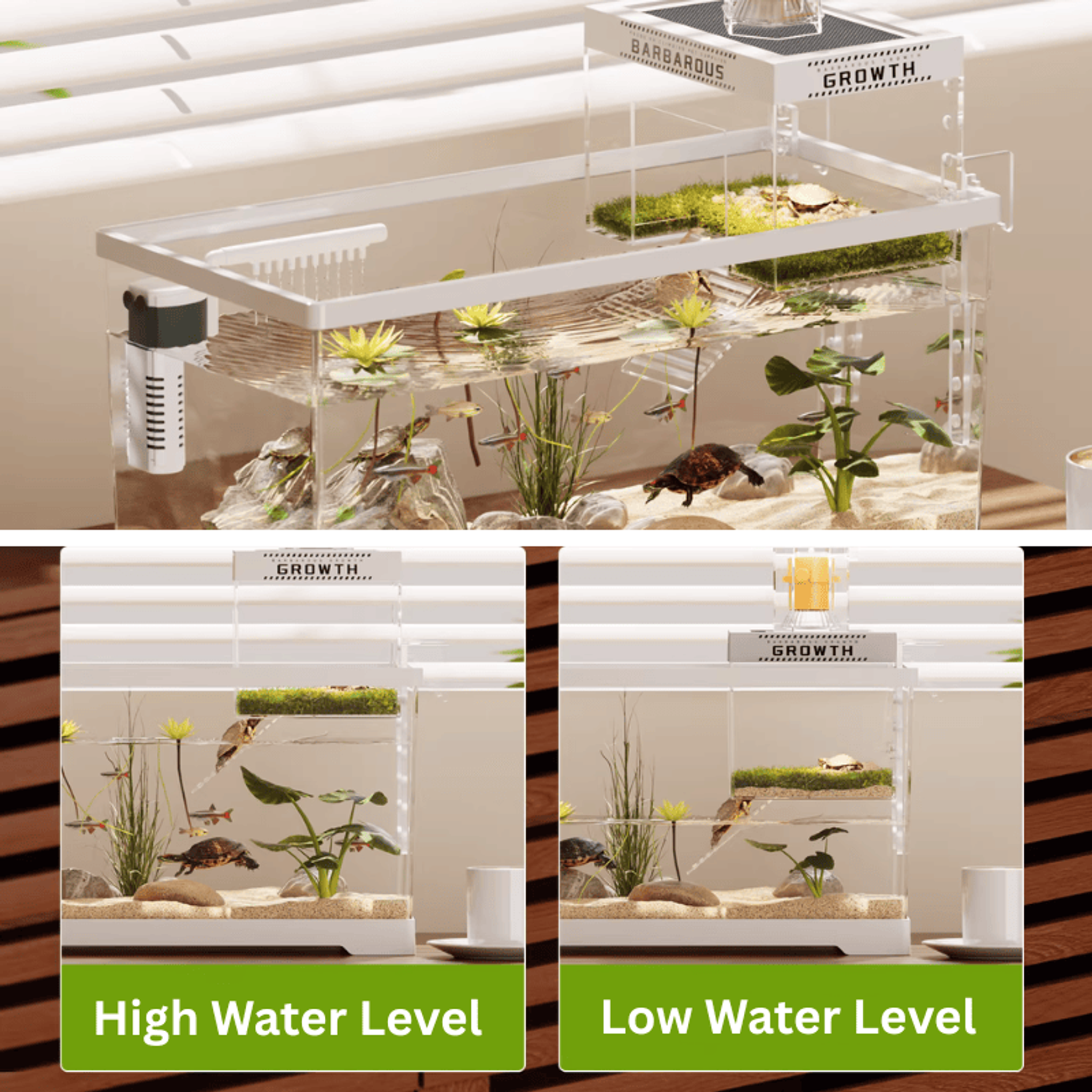 BARBAROUS Growth Warm Room (20/25/30/35cm) Basking Platform