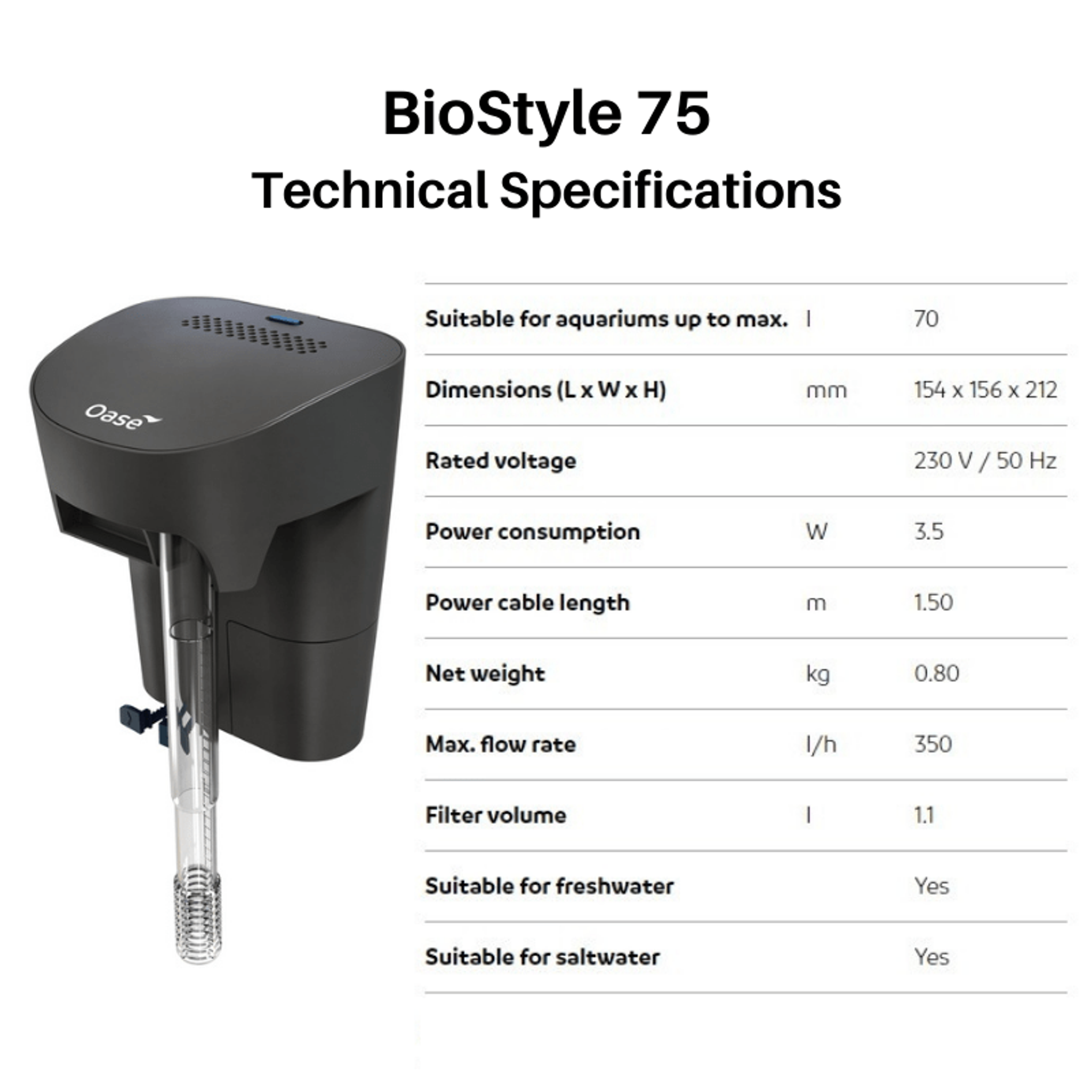 Oase BioStyle Hang On Back Filter (75/115/180)