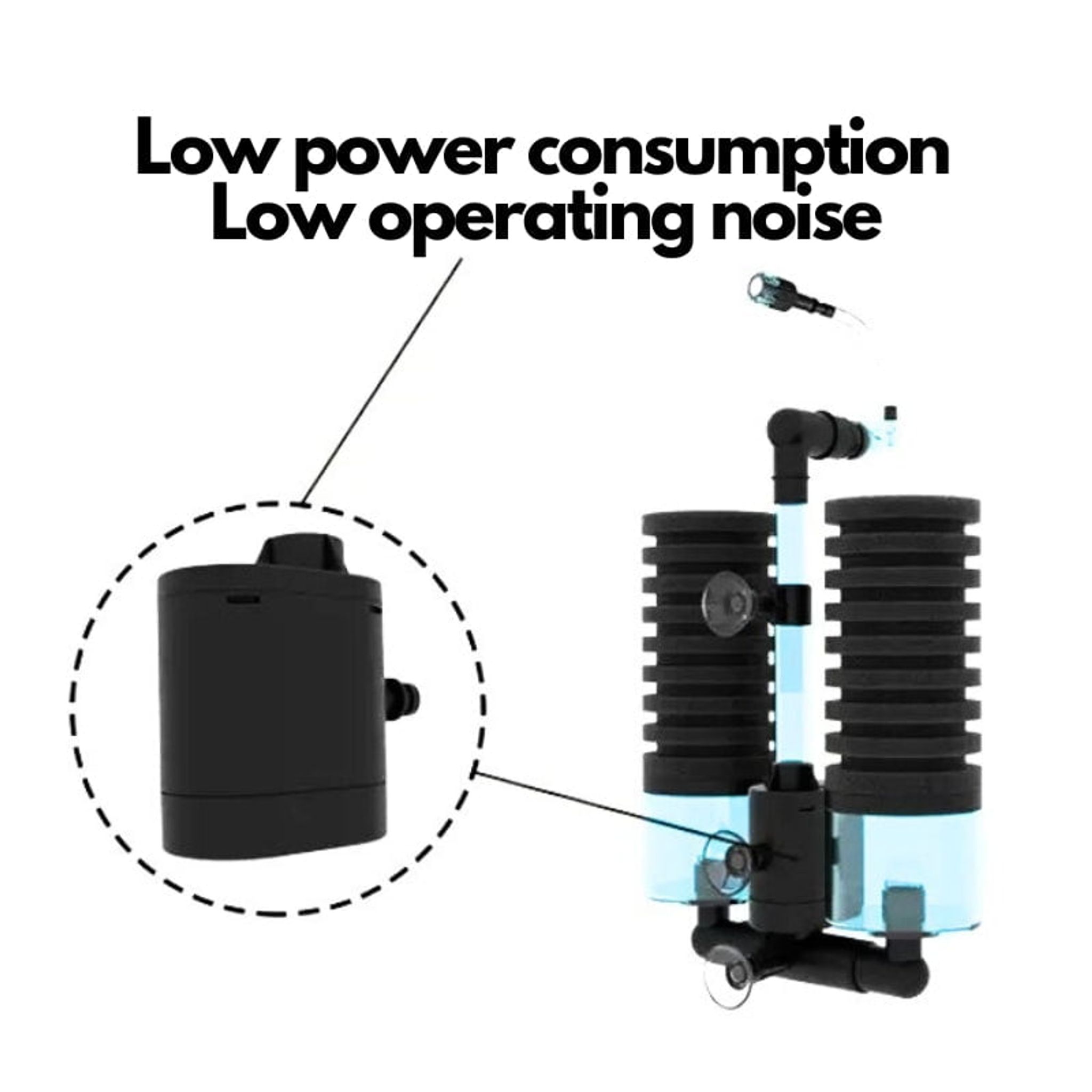 QANVEE Bio Sponge Filter w/ Pump (DD100A /DD200A)