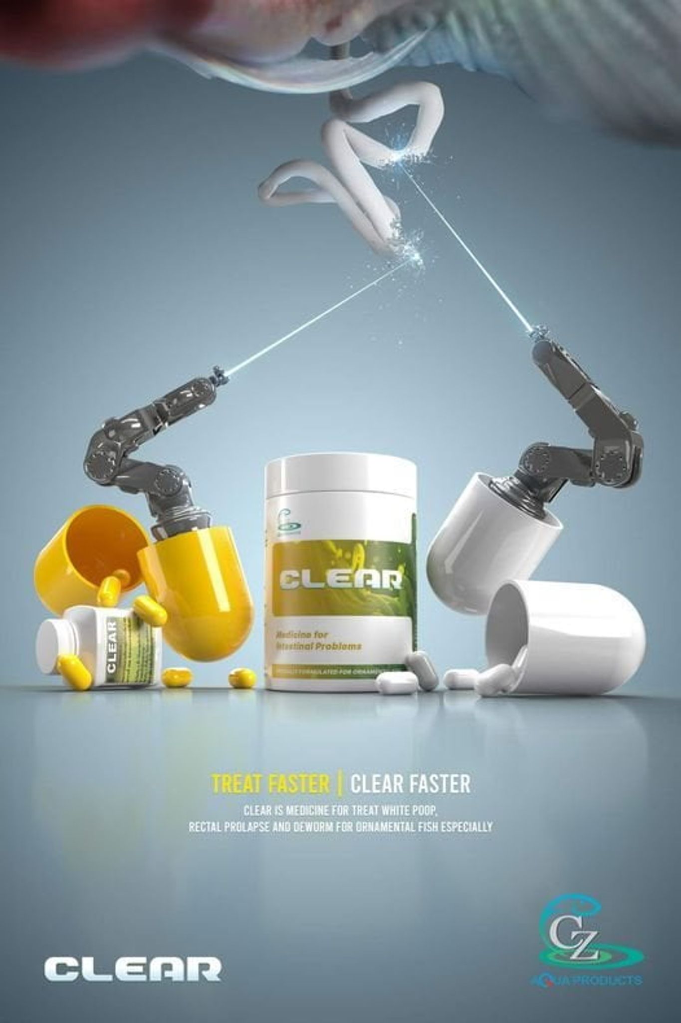 CZ Aqua Clear (Treat Internal, White poop Disease)