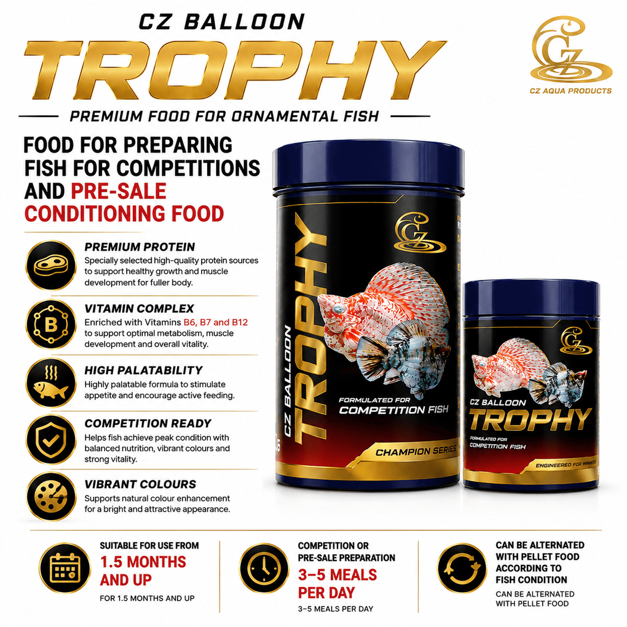 CZ AQUA Trophy Molly Feed 50g/120g