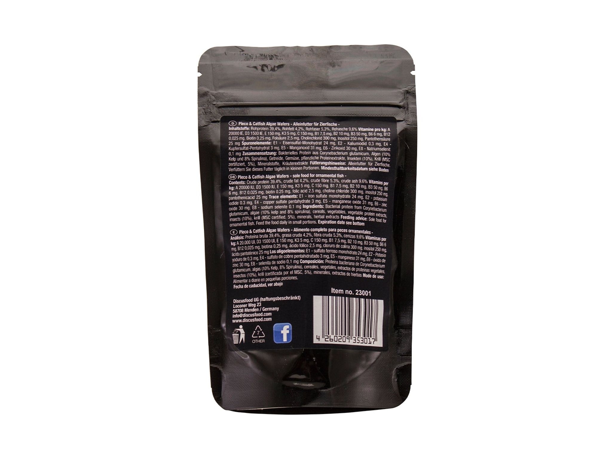 DiscusFood Pleco & Catfish Algae Wafers (Sinking Wafers) - (50/150g)