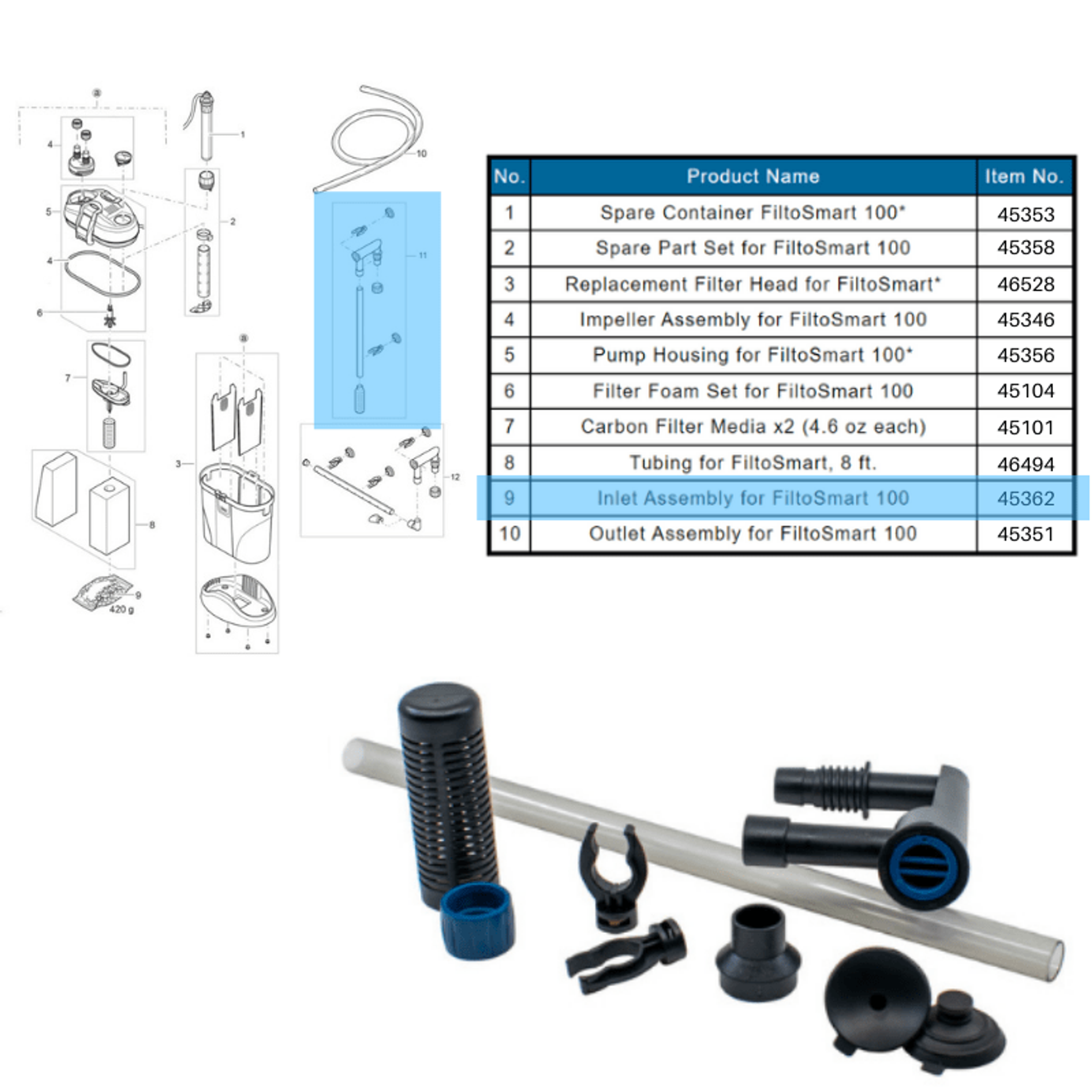 OASE FiltoSmart 60/100/200/300 Spare Parts