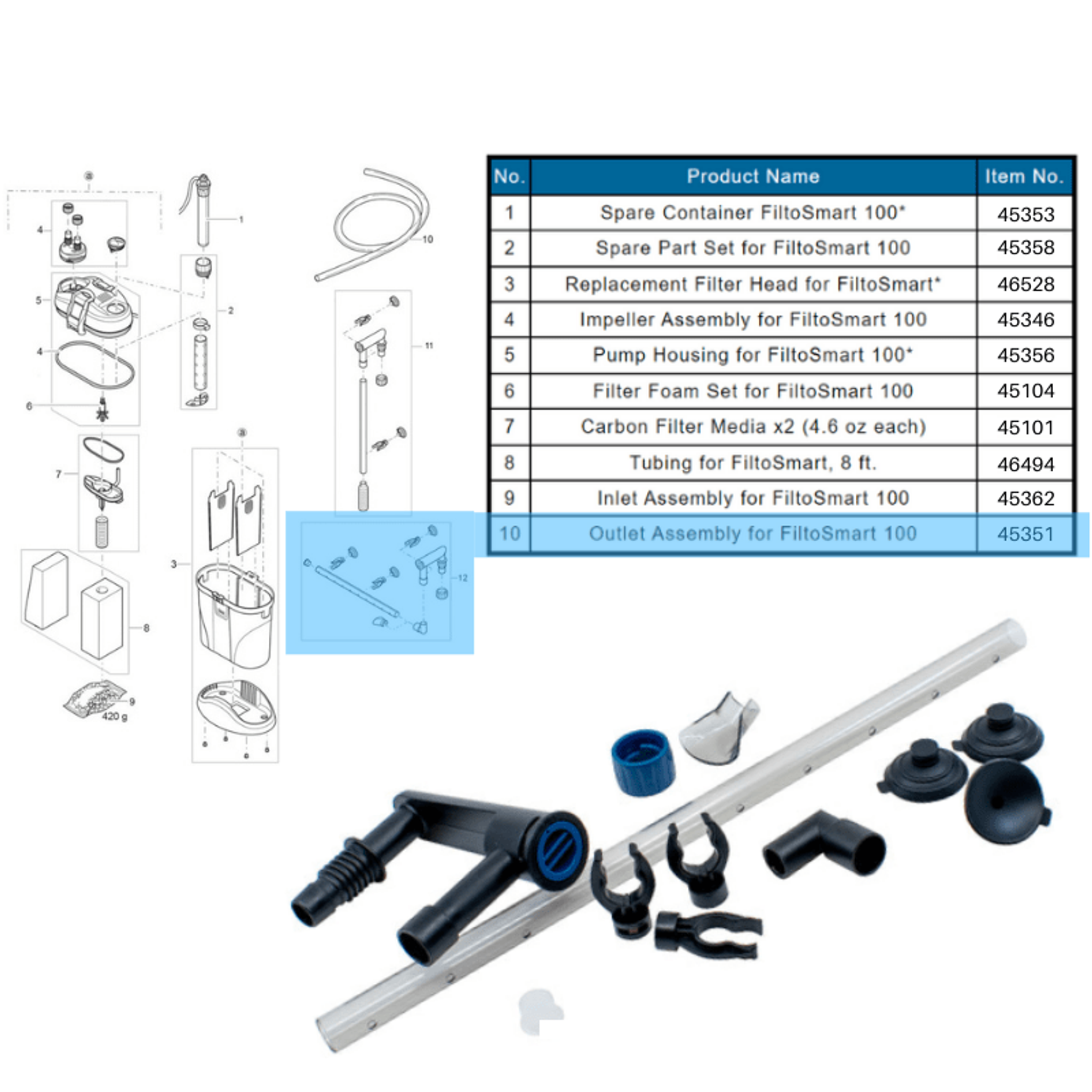 OASE FiltoSmart 60/100/200/300 Spare Parts
