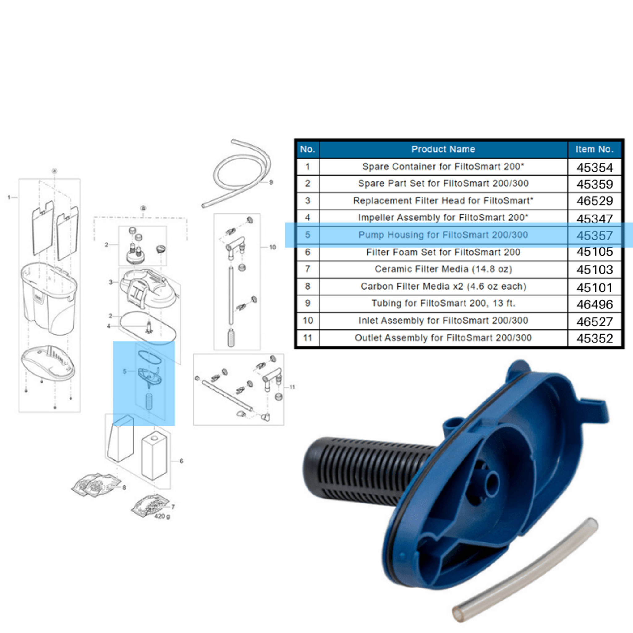 OASE FiltoSmart 60/100/200/300 Spare Parts