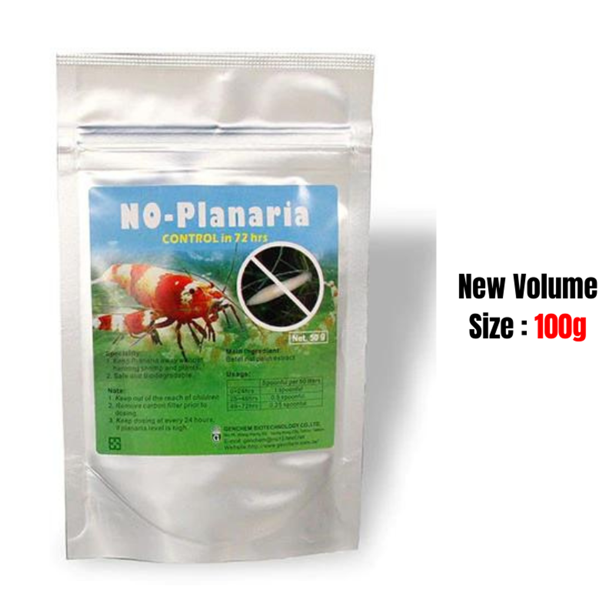 GENCHEM No Planaria (kill planaria safe for shrimp) - 100g