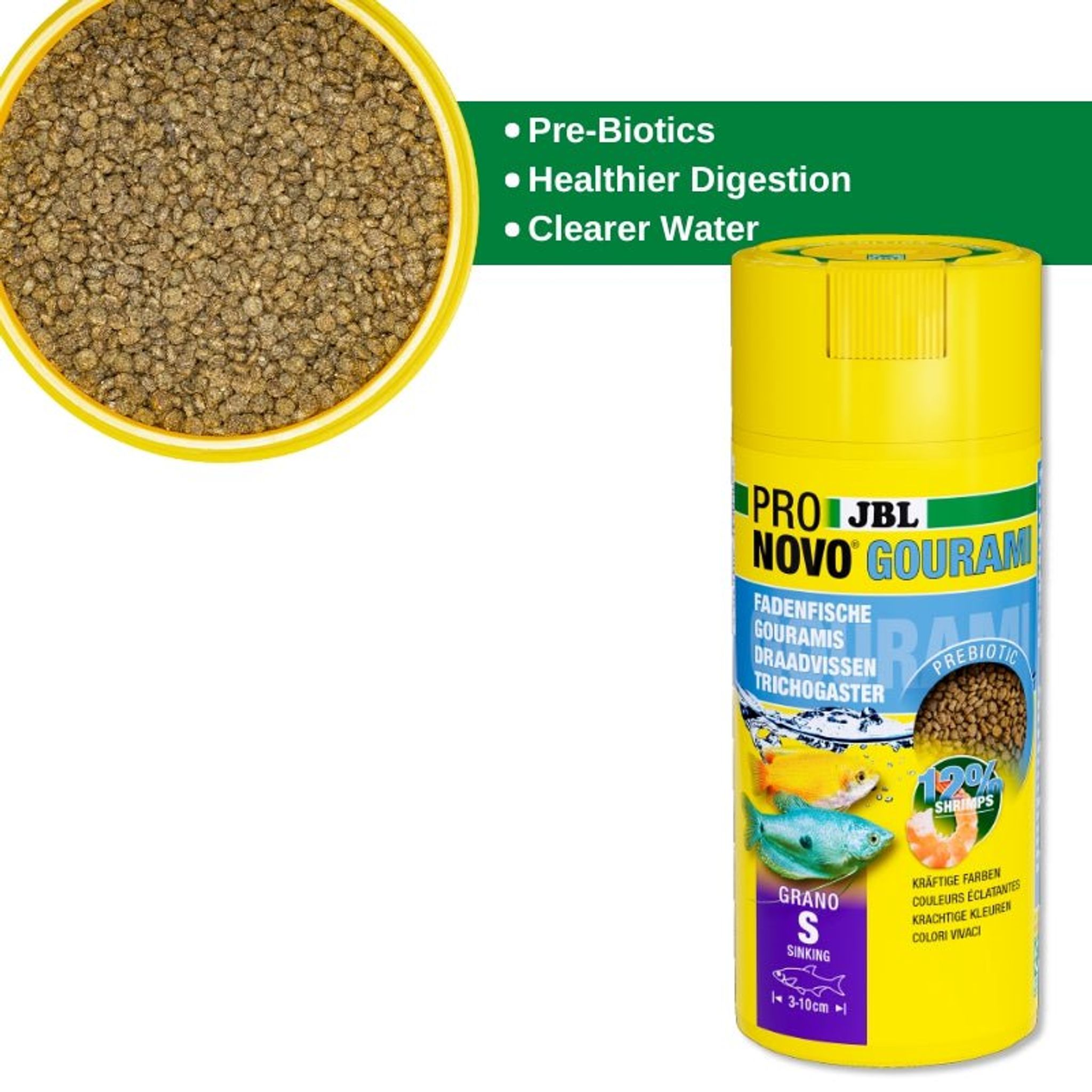 JBL ProNovo Gourami Grano S (Colour Enhancing Diet)