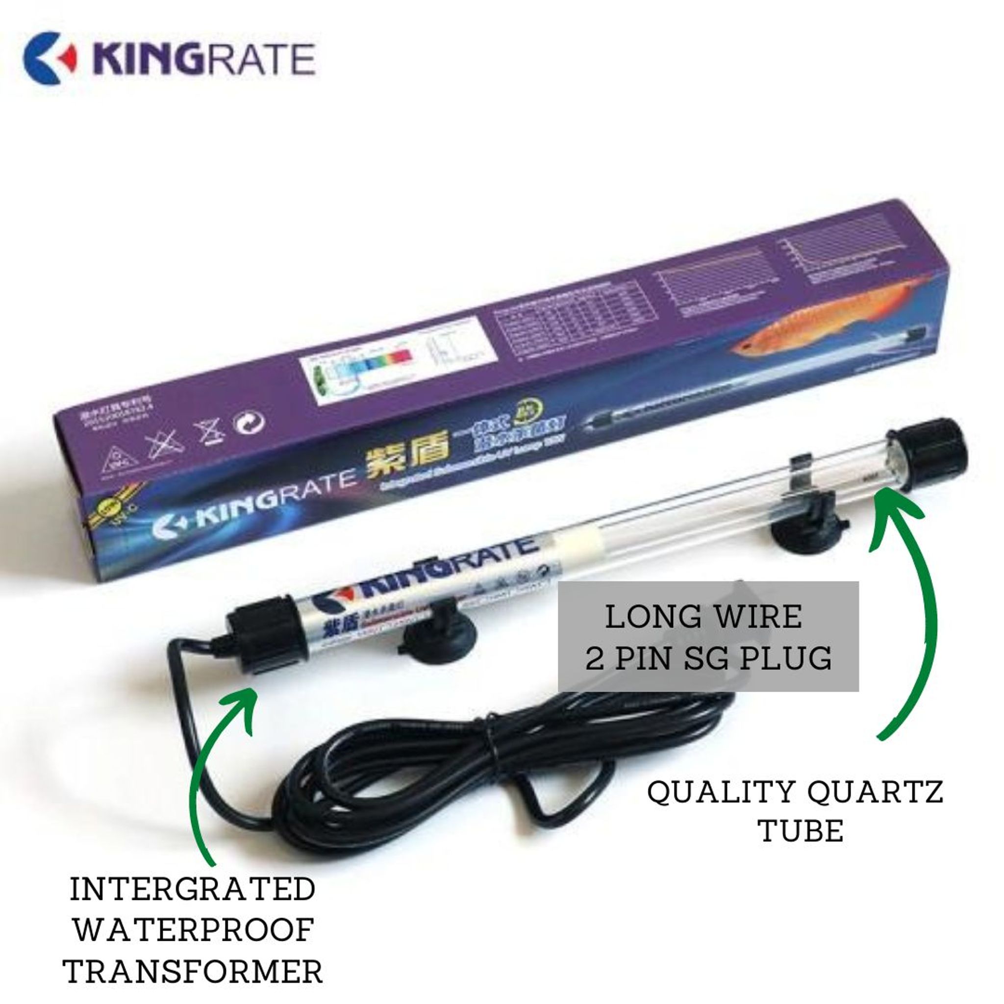 KINGRATE Submersible UV-C lamp J series (48-109cm) (15W - 40W)