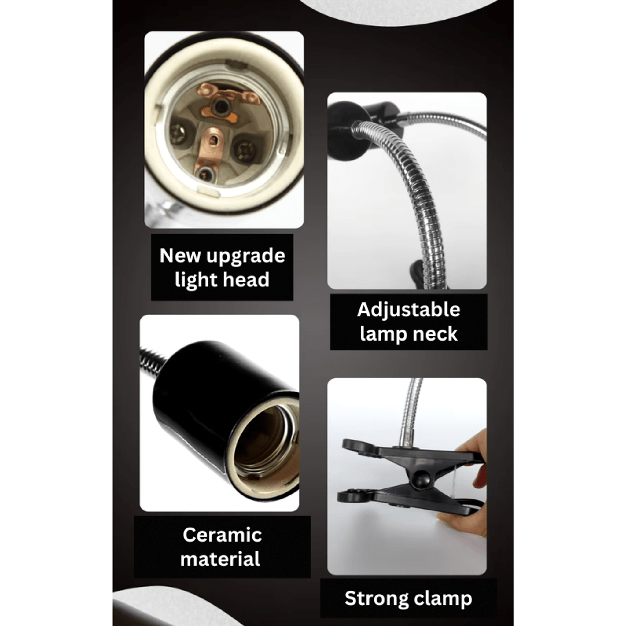 NOMOYPET NJ-10 Reptile Clamp Lamp (adjustable) - light bulb not included
