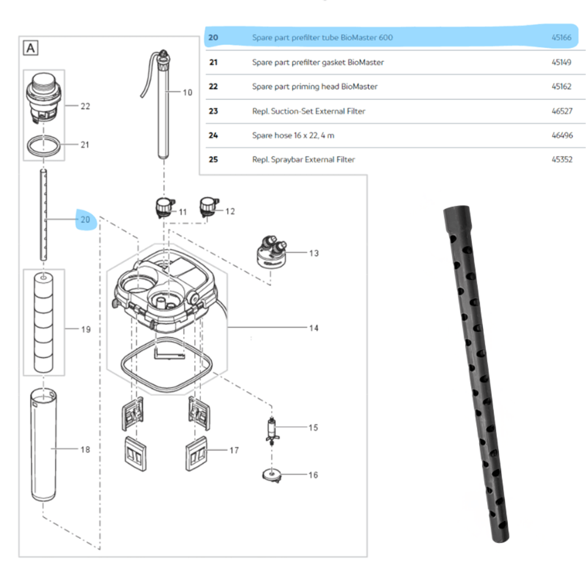 OASE Biomaster 250/350/600/850 Spare Parts