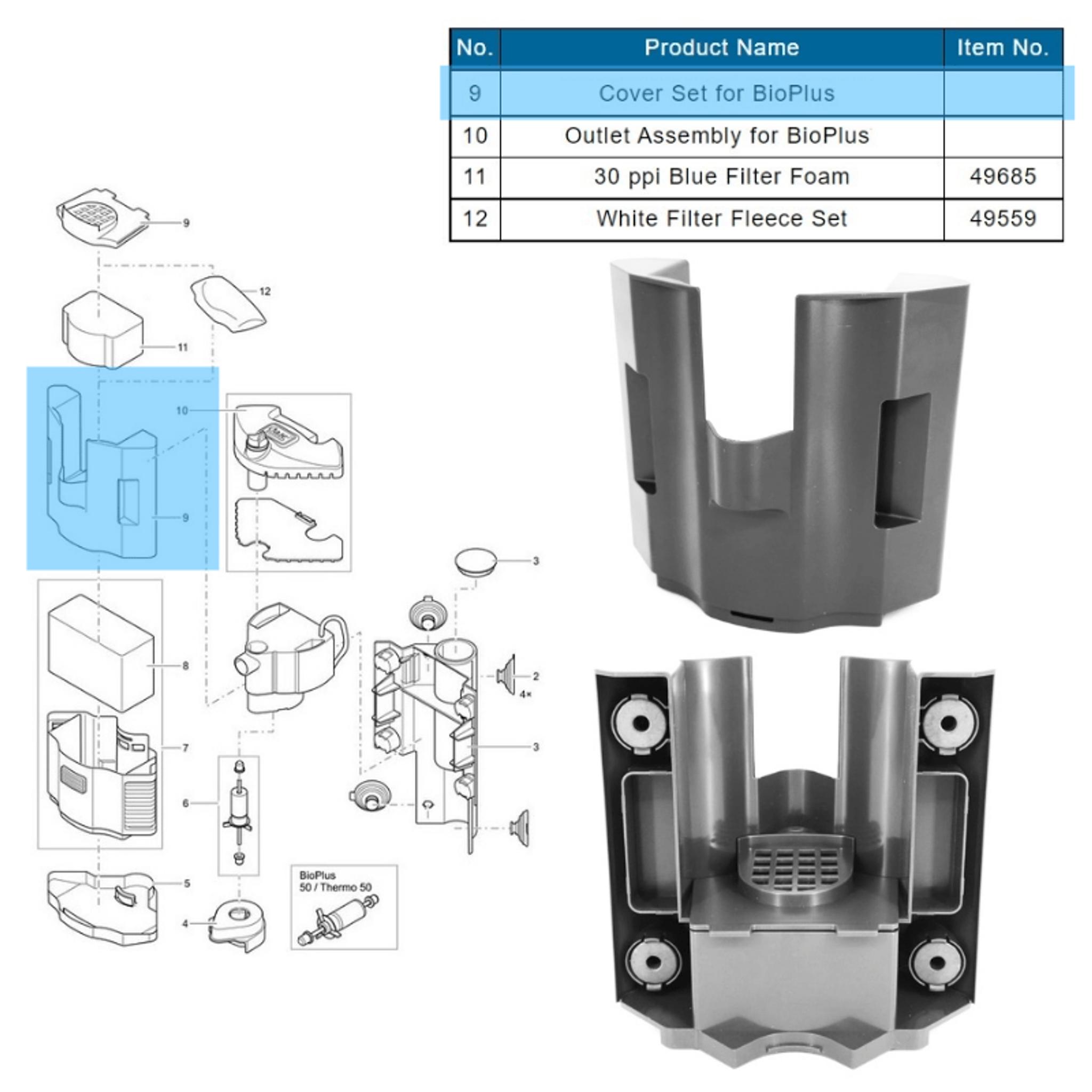 OASE BioPlus Spare Parts (50/100/200)