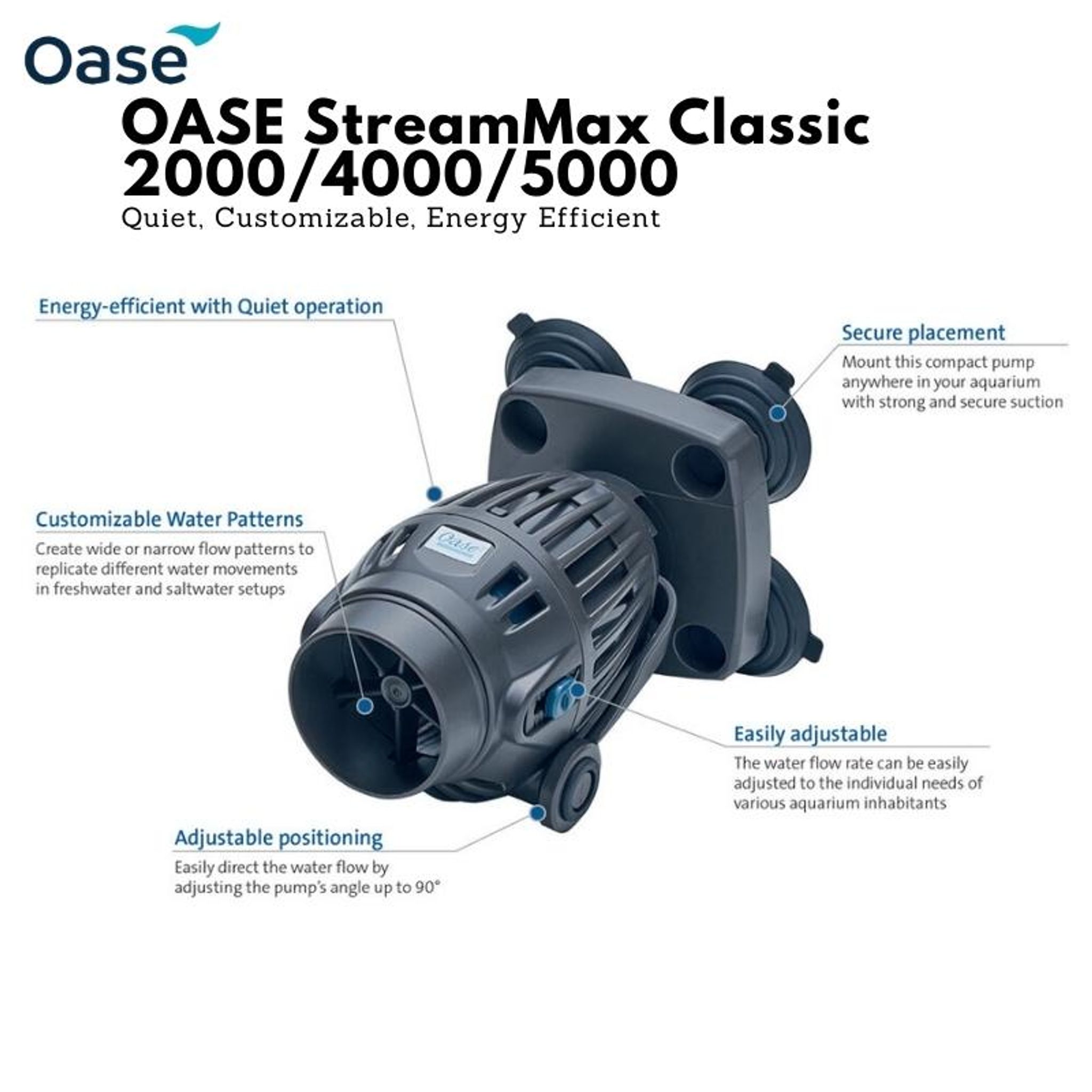 OASE StreamMax Classic 2000/4000/5000 & Magnetic Holder Convertor