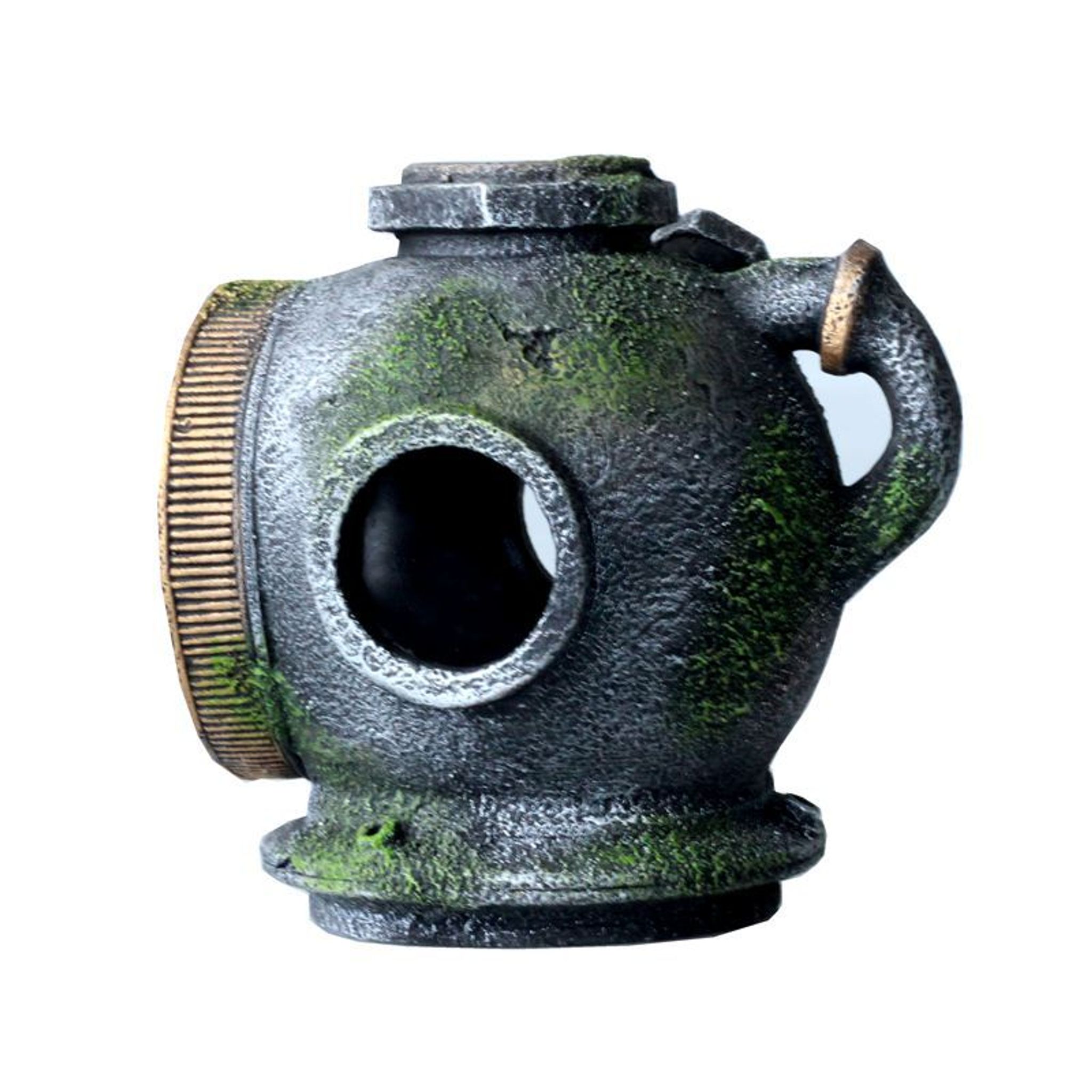 RQ22198 Helmet Aquarium Decoration 12x14x14cm