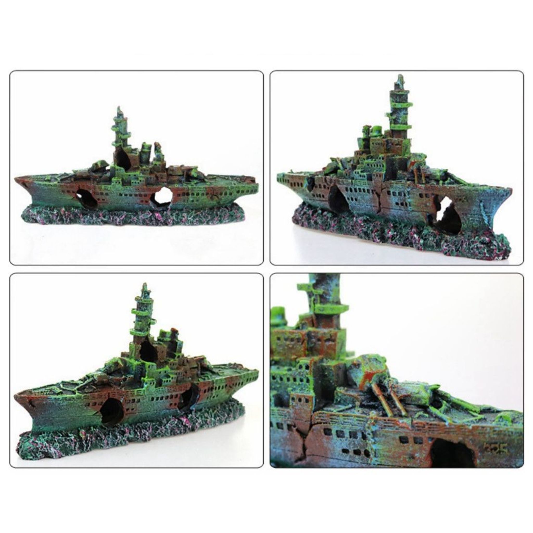 RQ552A Boat Aquarium Decoration 23x5x11cm