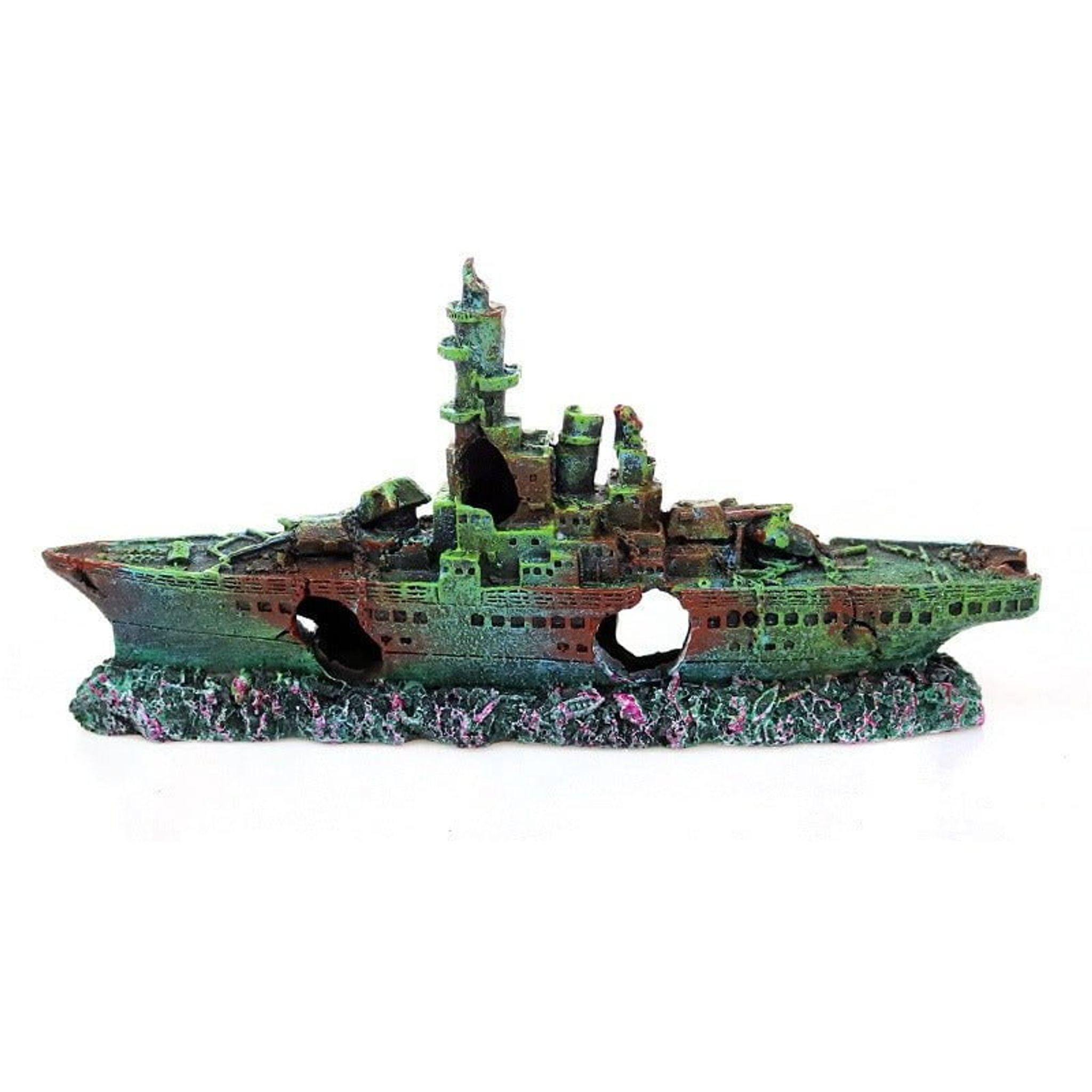 RQ552A Boat Aquarium Decoration 23x5x11cm