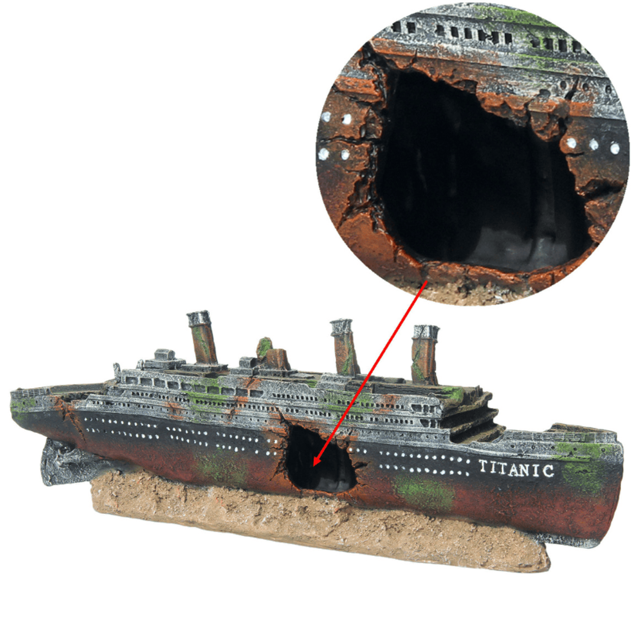 RQ2417L Titanic Ship L Aquarium Decoration