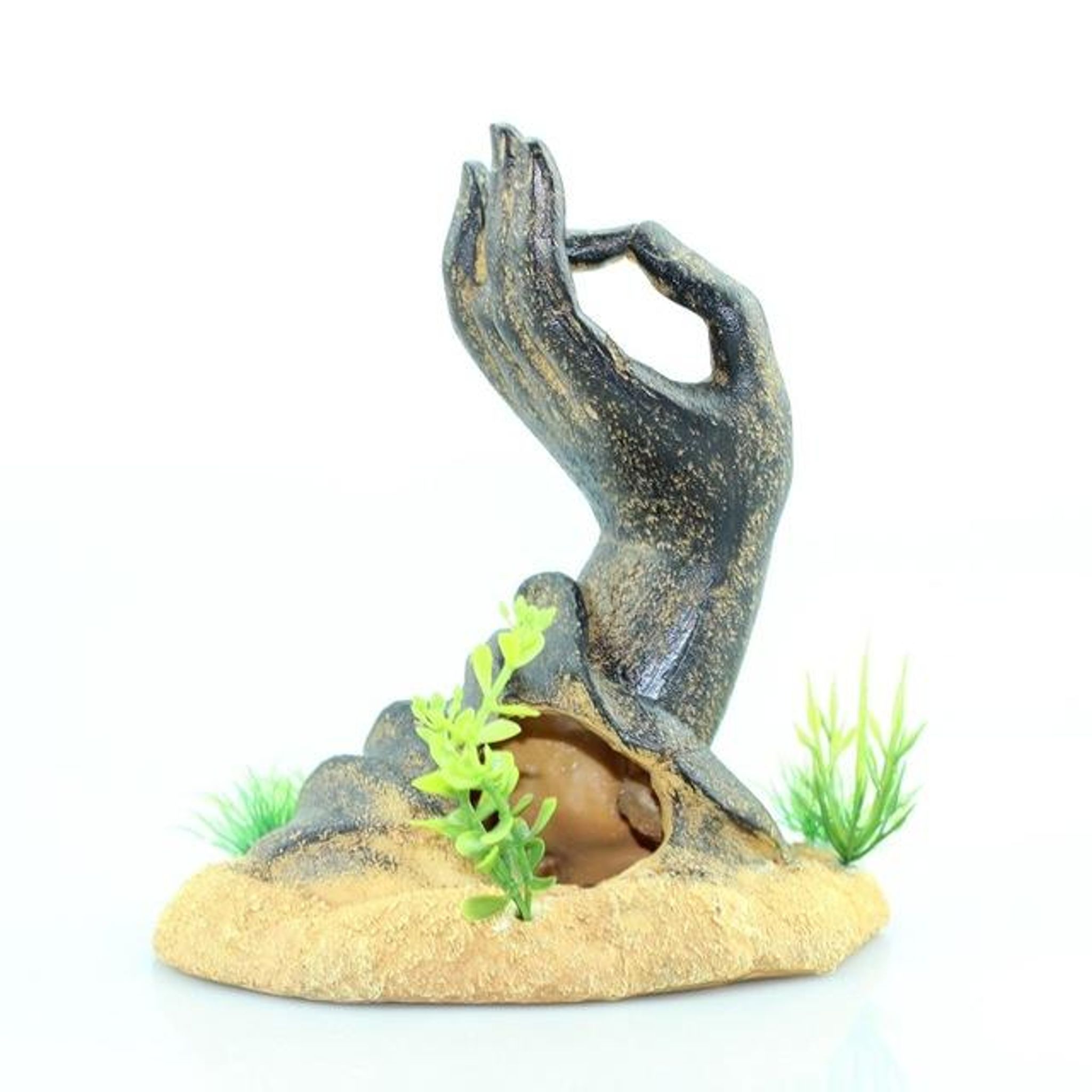 RQ19823P Hand Statue Aquarium Decoration 14.5x11x16cm