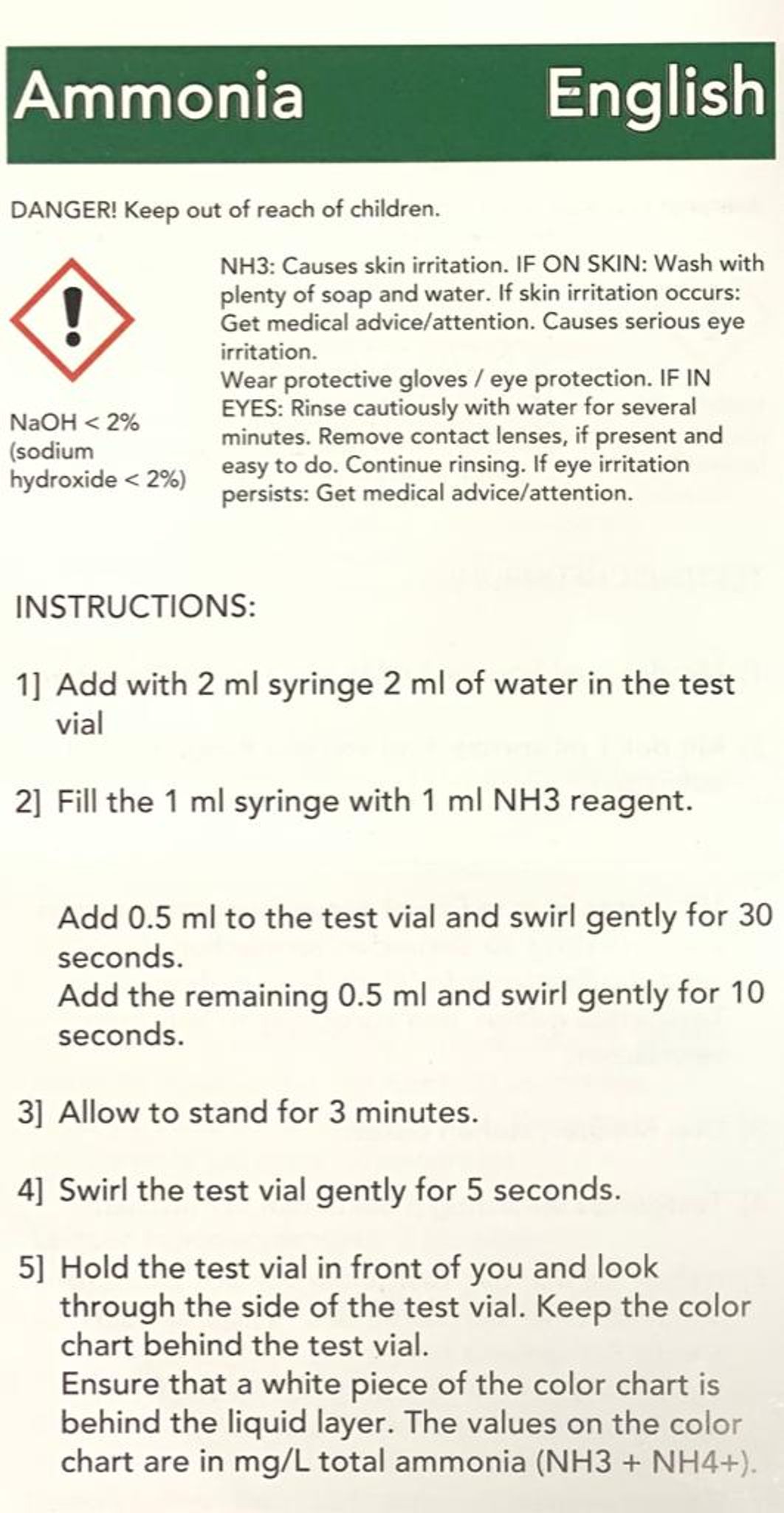 SALIFERT Ammonia Test kit for saltwater (NH4)