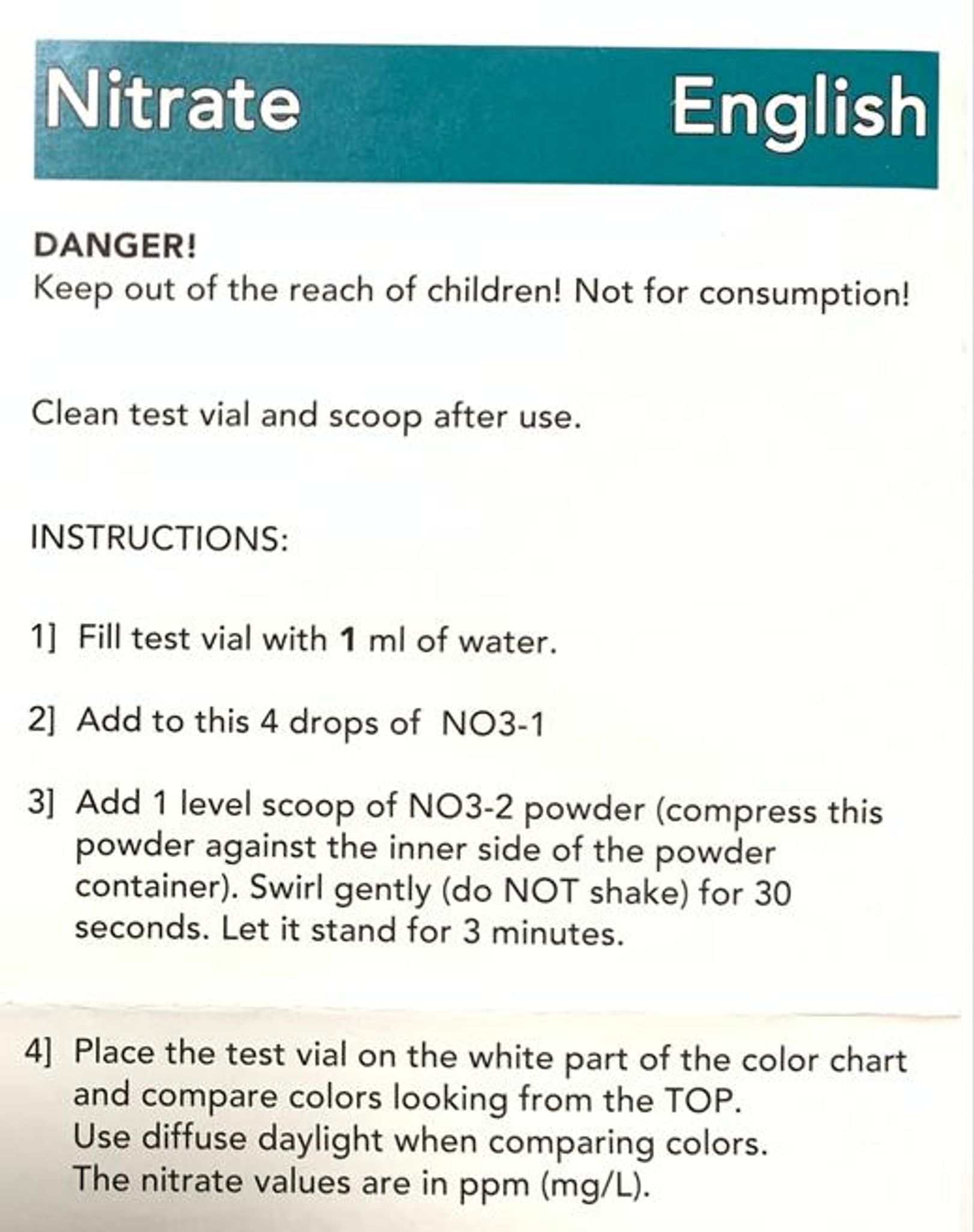 SALIFERT Nitrate Profi Test kit for saltwater (NO3)