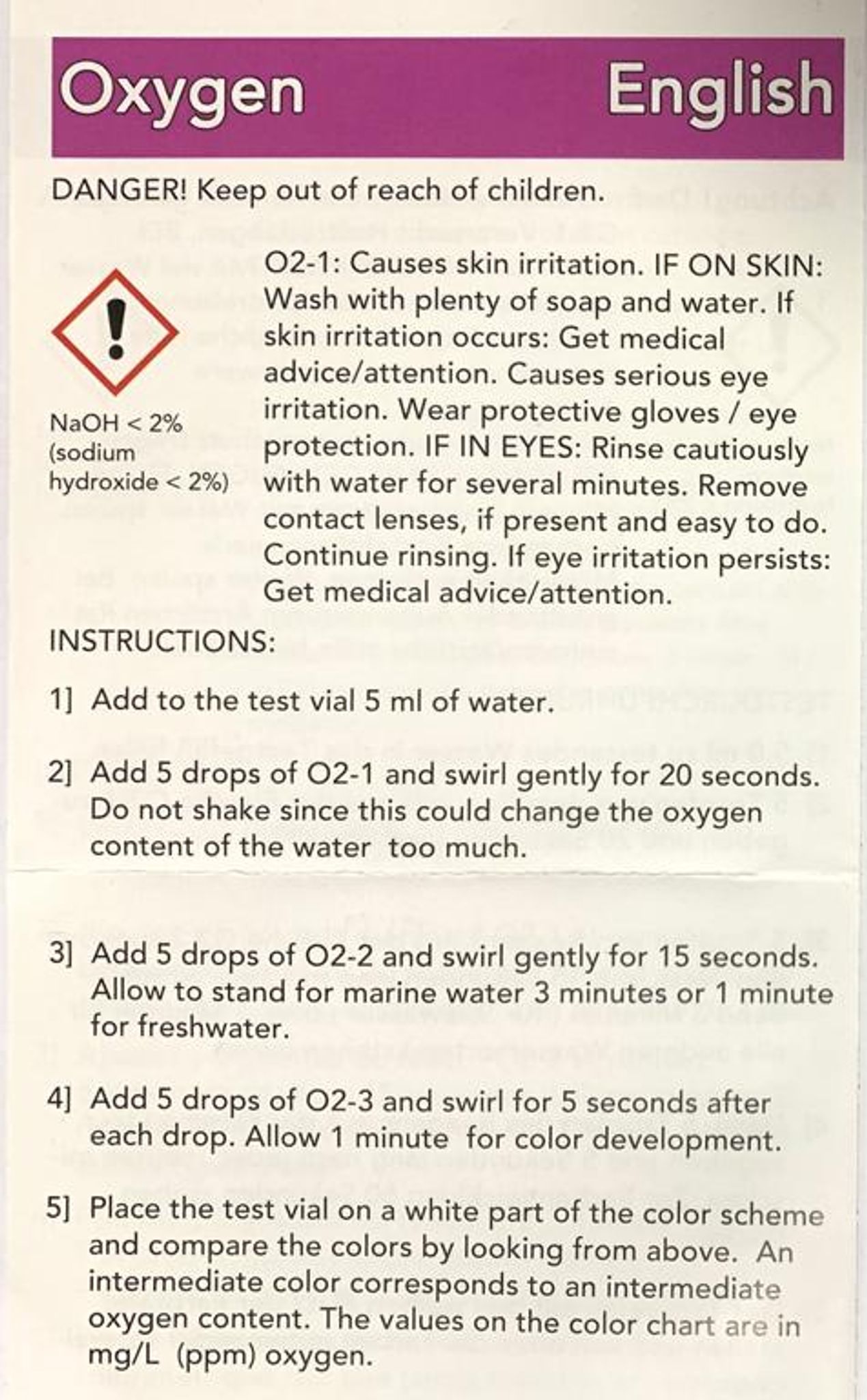SALIFERT Oxygen Profi Test kit for saltwater (O2)