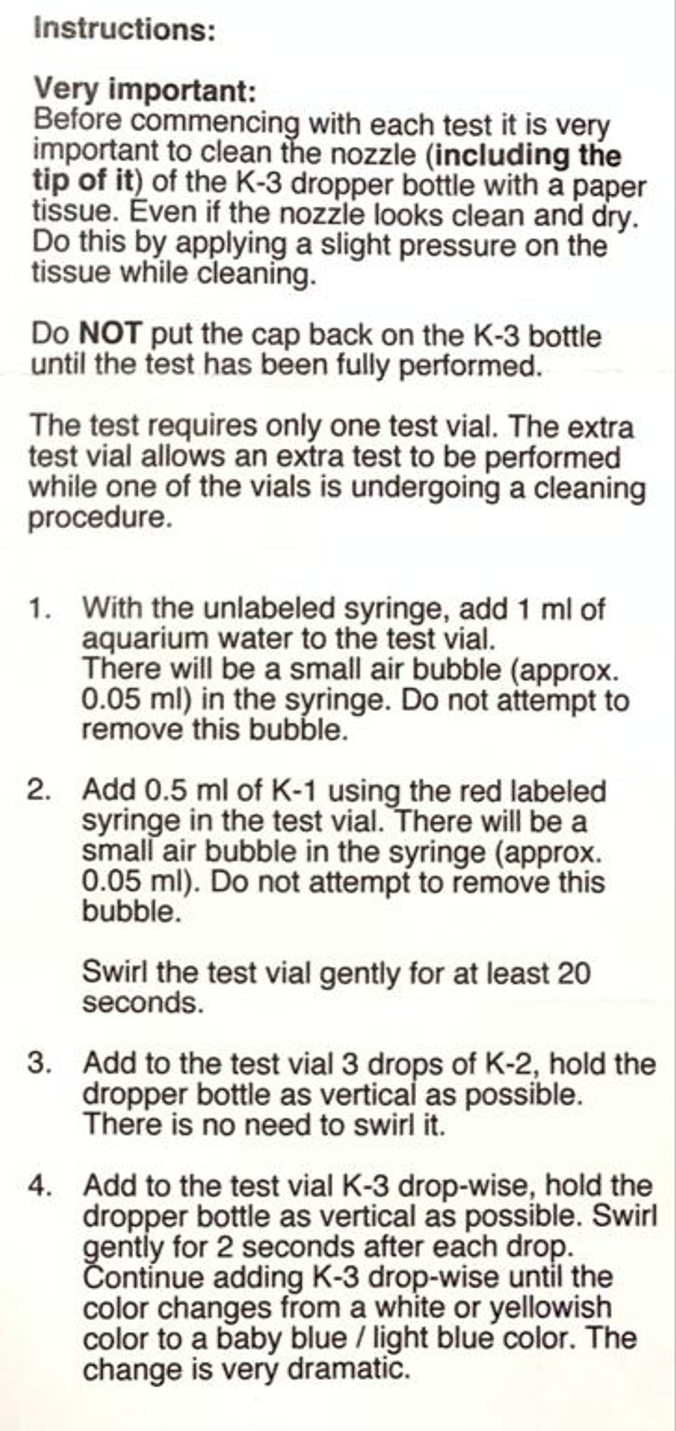 SALIFERT Potassium Test kit for saltwater / freshwater (K)
