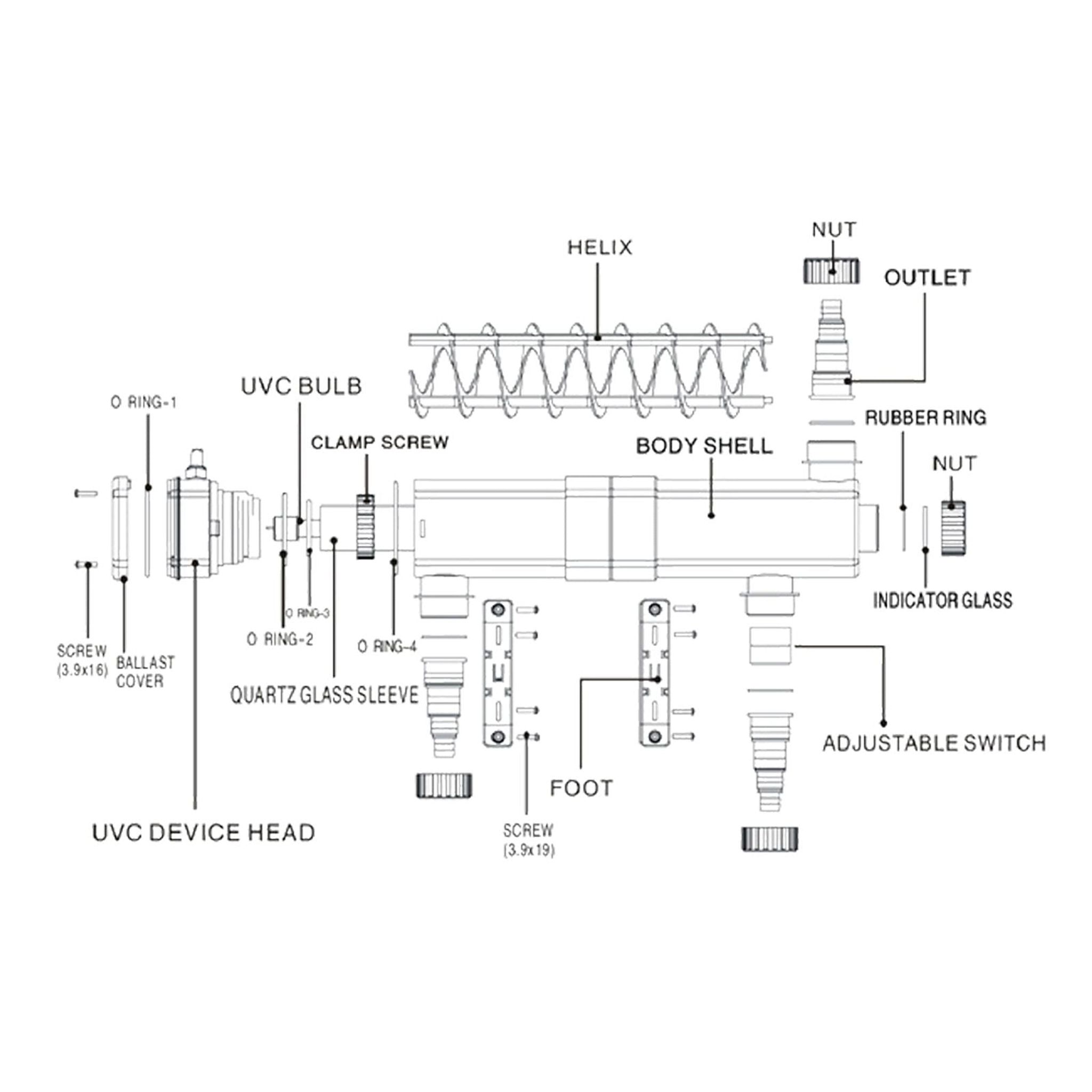SUNSUN CUV Series UV-C Clarifier UV Filter (CUV-218 / CUV-236)