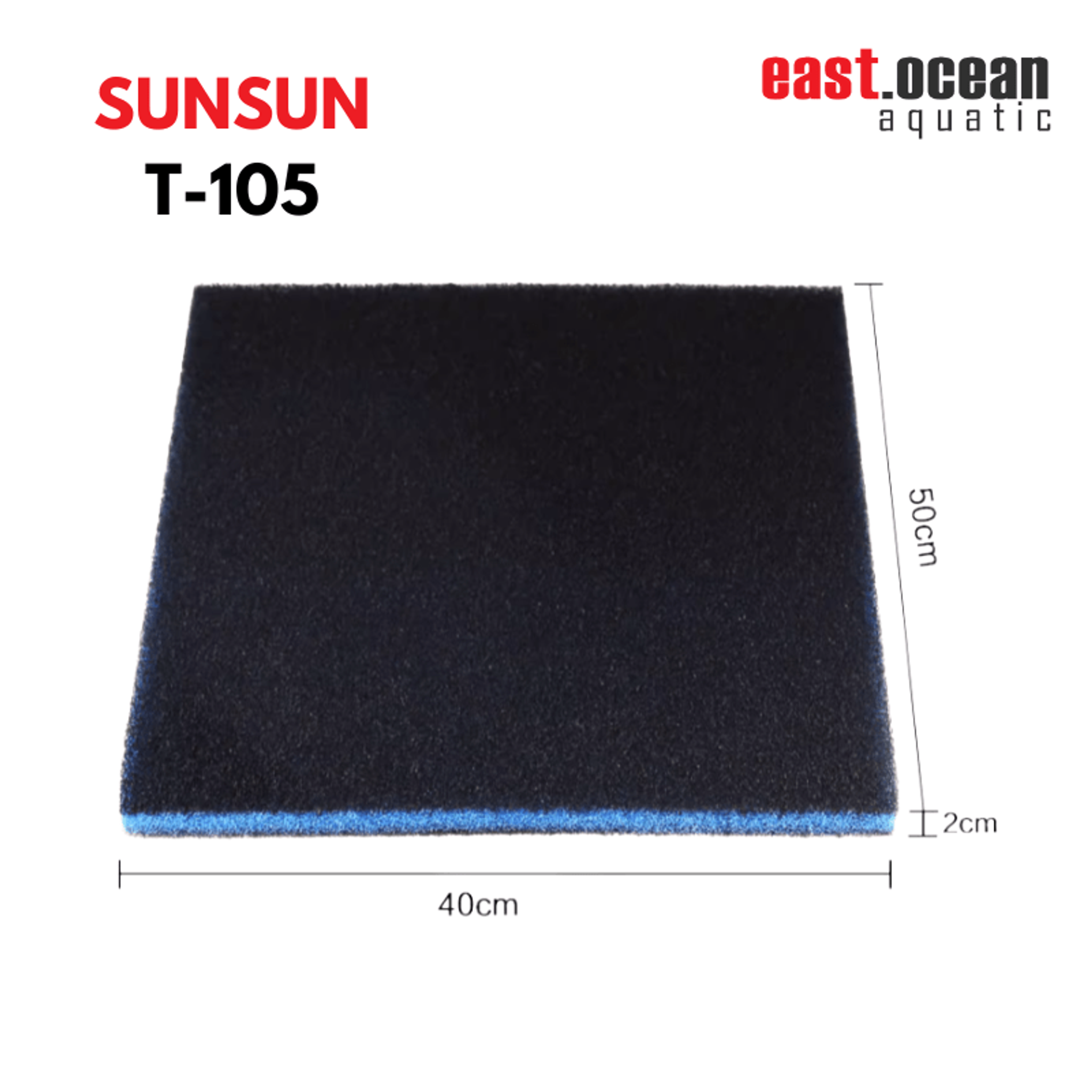 SUNSUN T-105 Sponge with carbon (40x50x2cm)