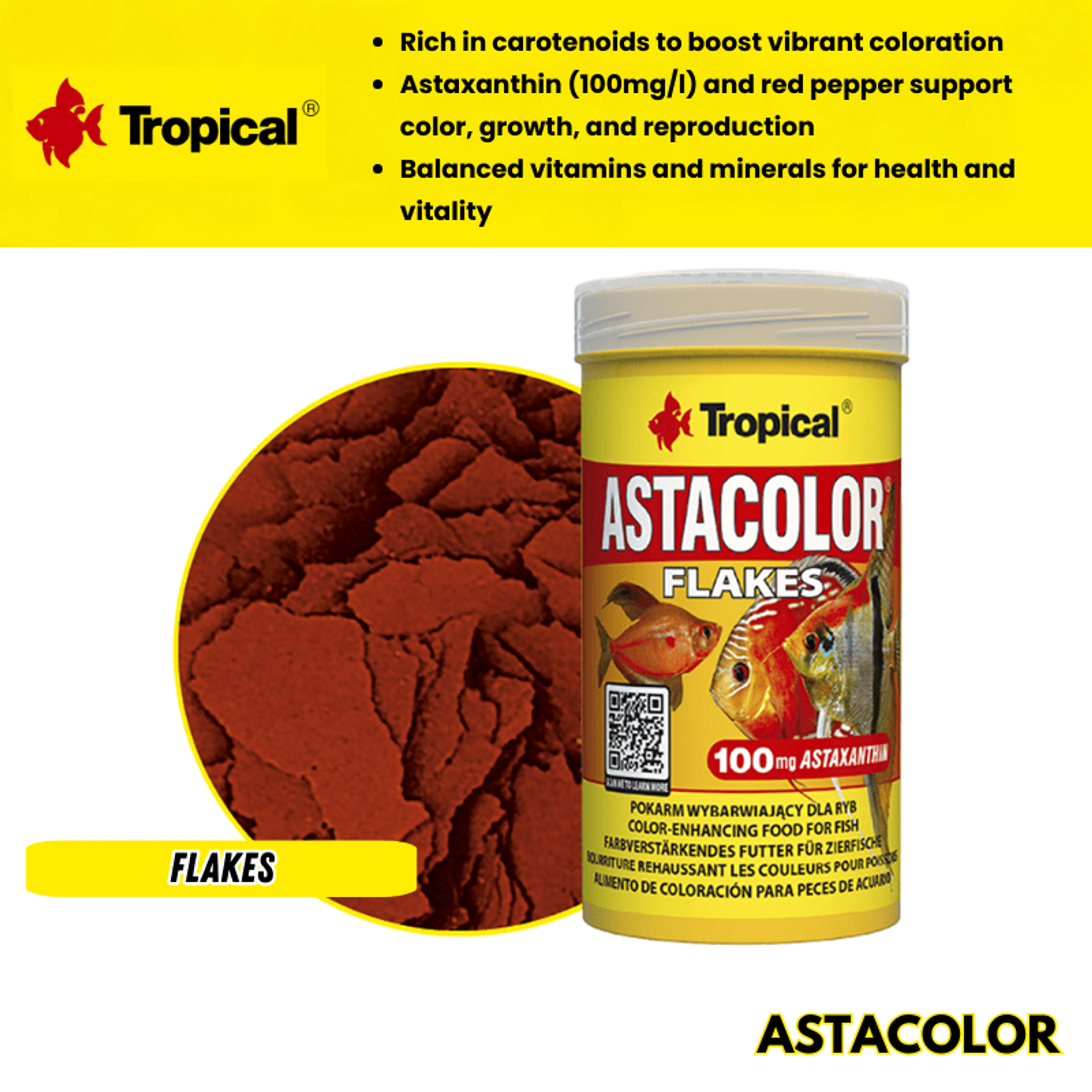 Tropical Astacolor Flakes (high astaxanthin feed)