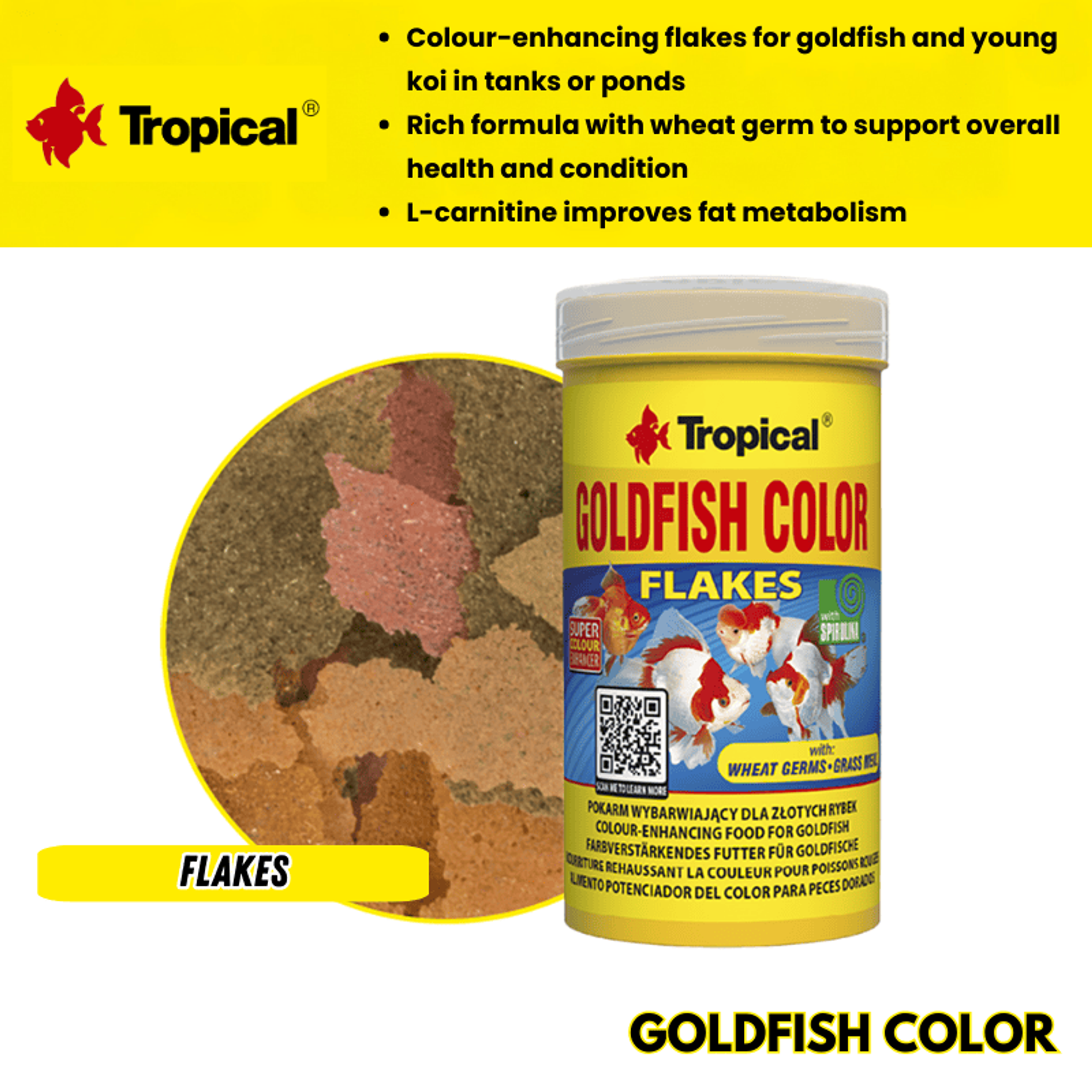 Tropical Goldfish Color Flakes (coloration with digestion)