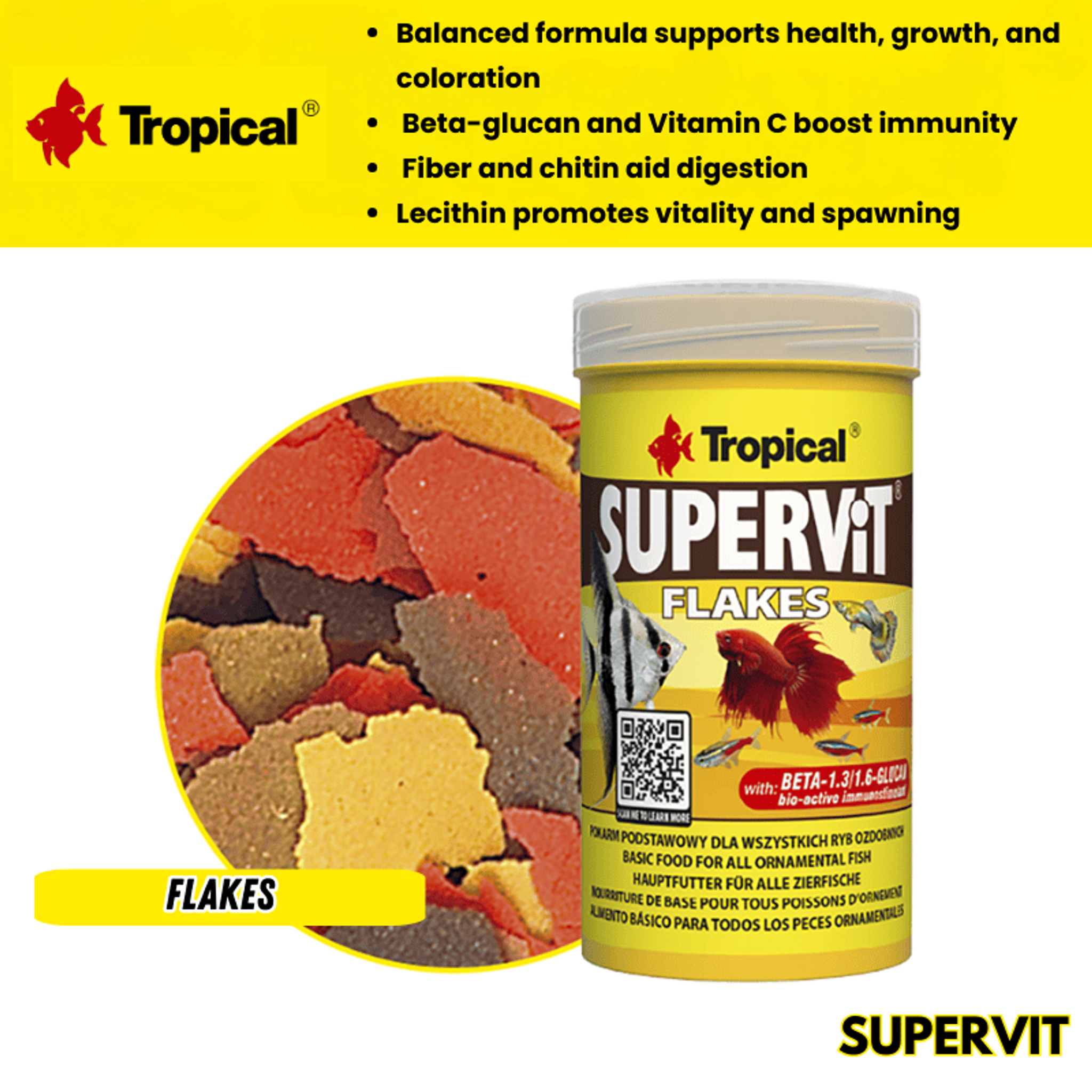 Tropical Supervit Flakes (improve digestion)