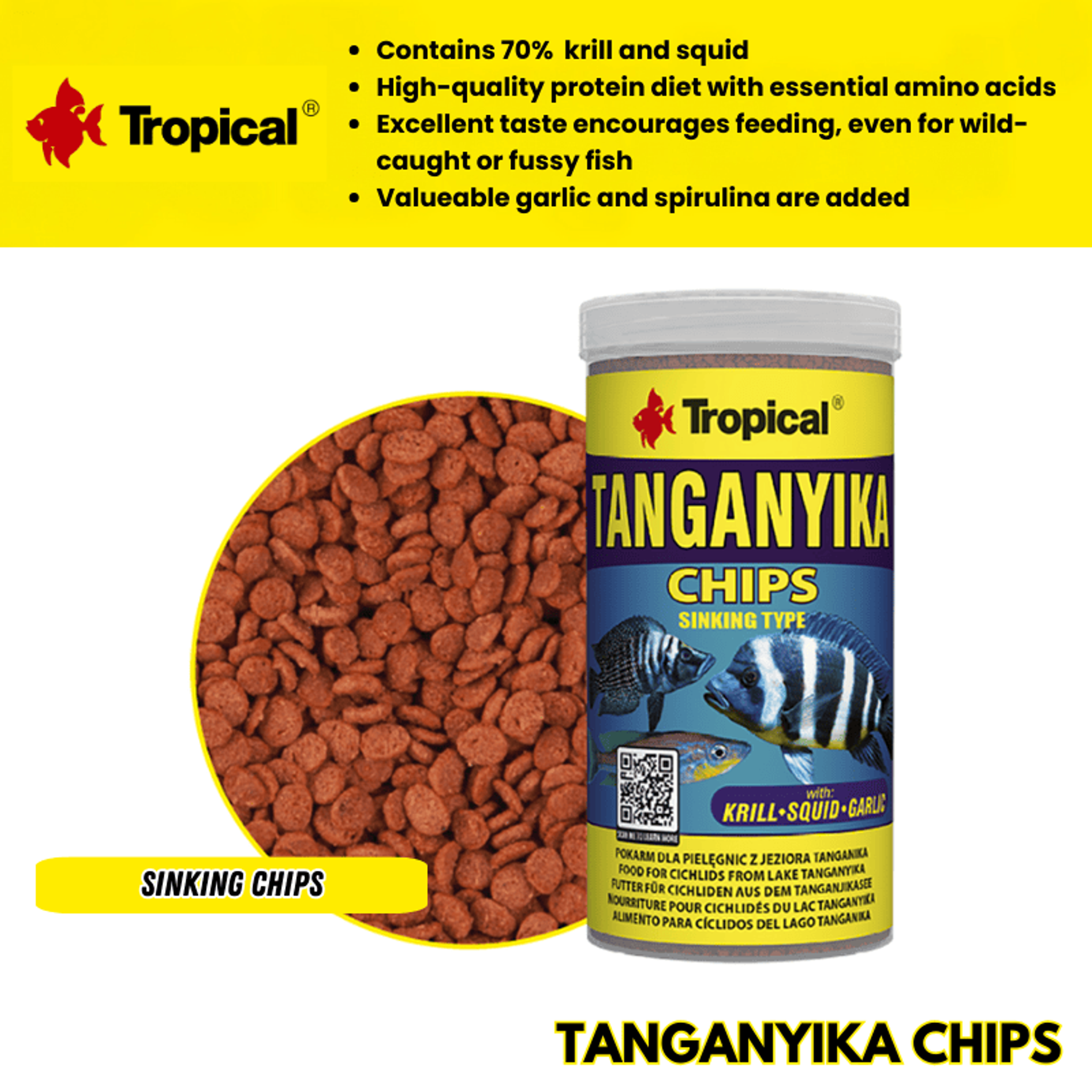 Tropical Tanganyika Chips (high in krill)
