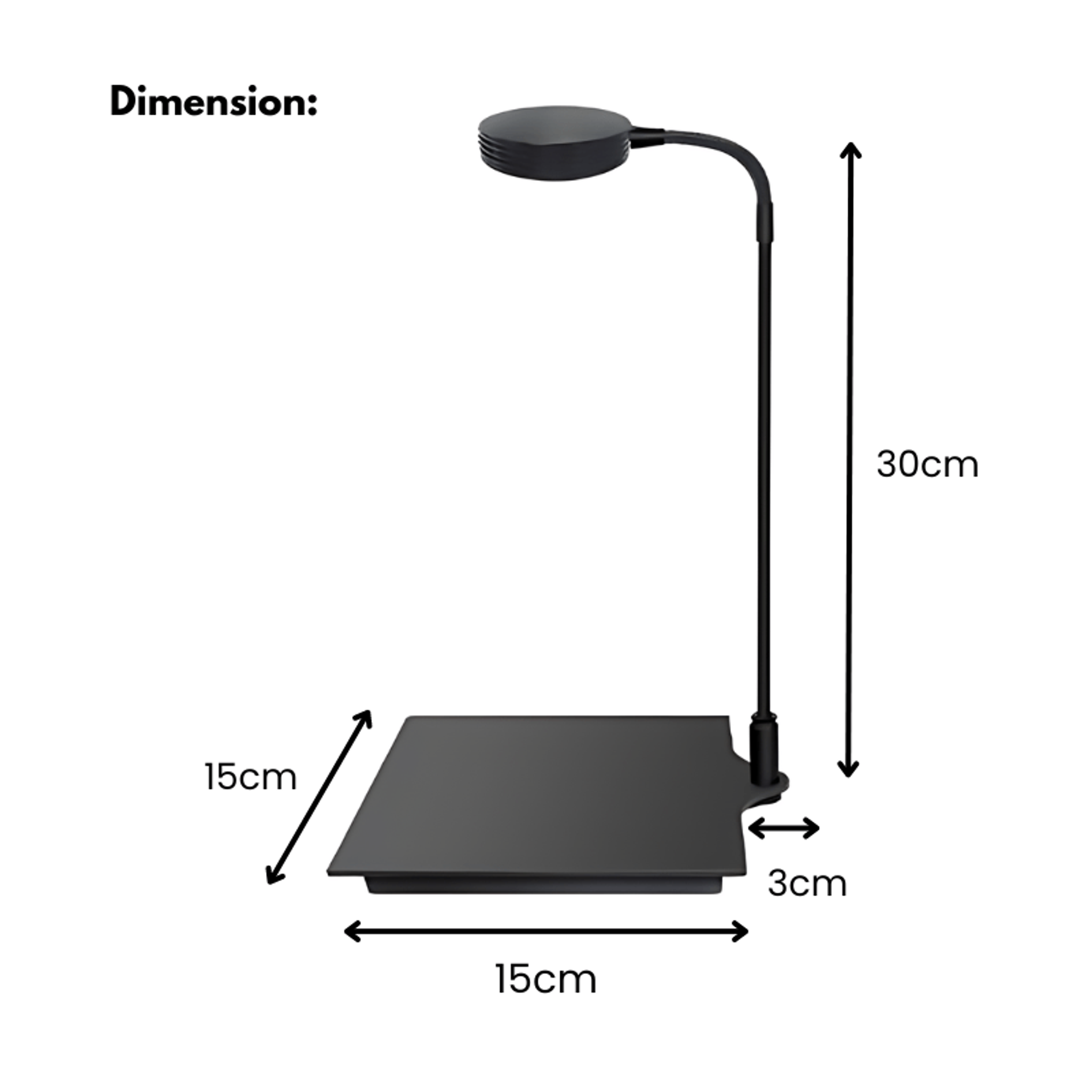 UP AQUA CA-L11-B Desk lamp (black) - USB plug