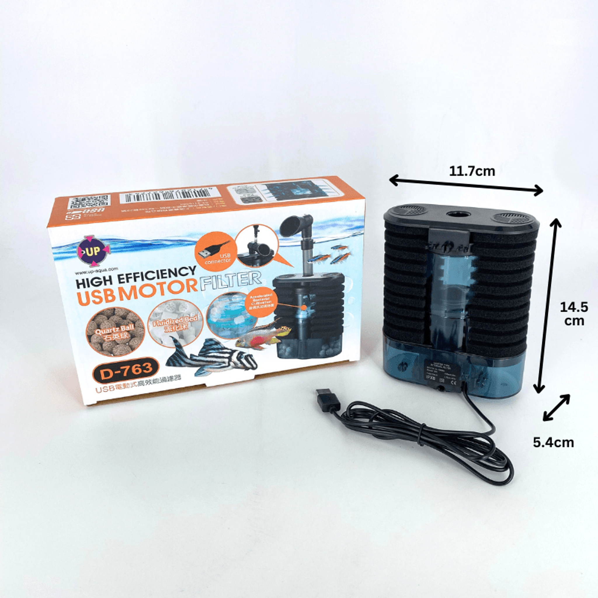 UP AQUA D-763 USB Motor High Efficiency pneumatic filter