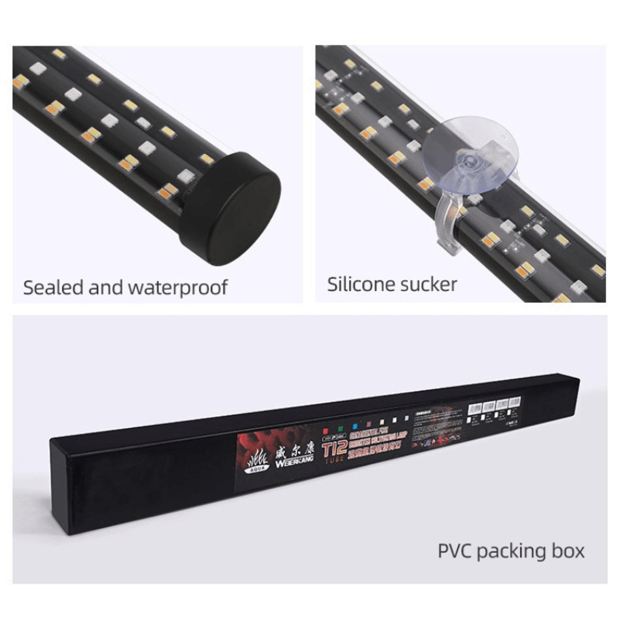Week aqua T12 Submersible Tanning Light (2ft,3ft,4ft,5ft)-Full spectrum aquarium lamp